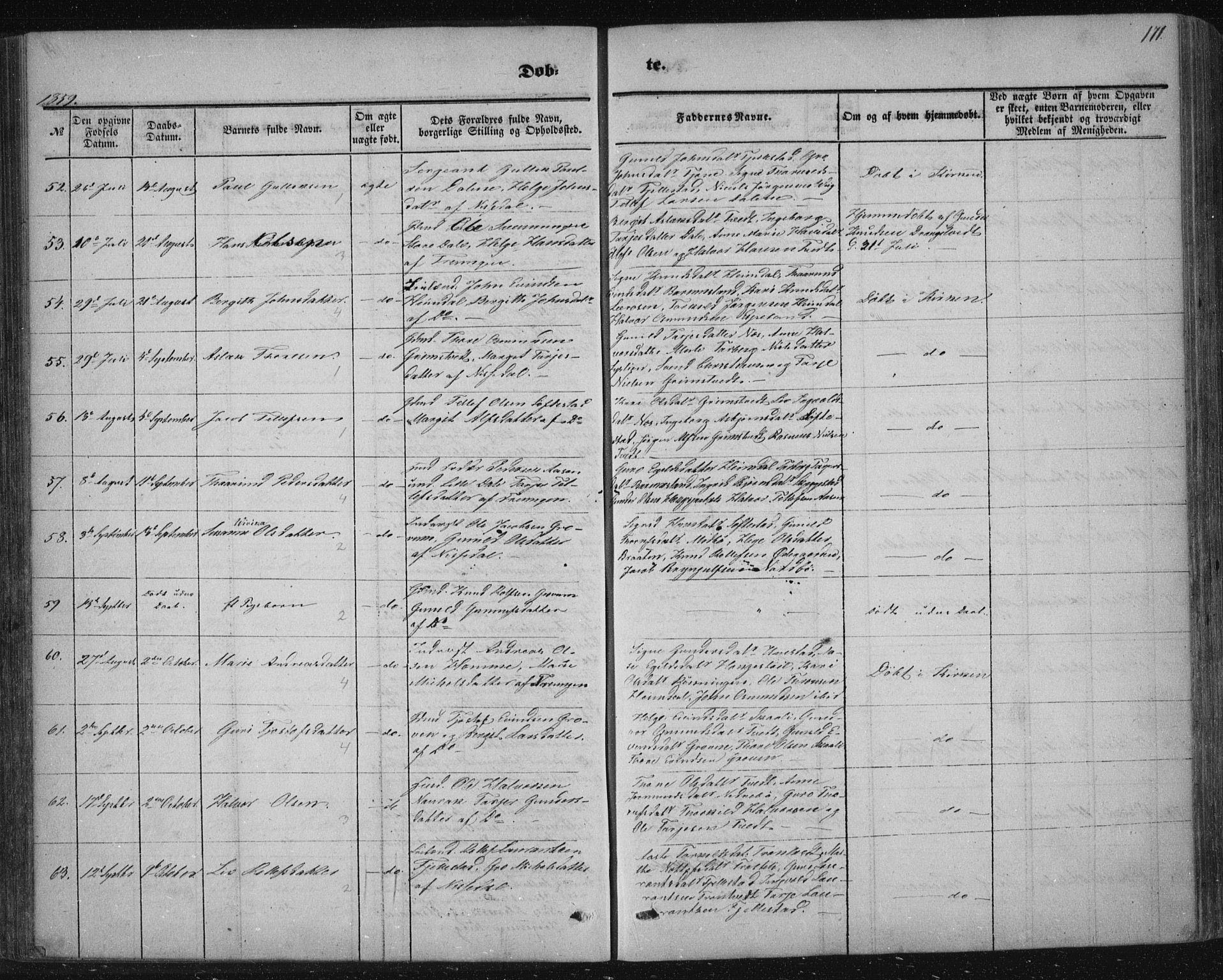 Nissedal kirkebøker, AV/SAKO-A-288/F/Fa/L0003: Parish register (official) no. I 3, 1846-1870, p. 170-171