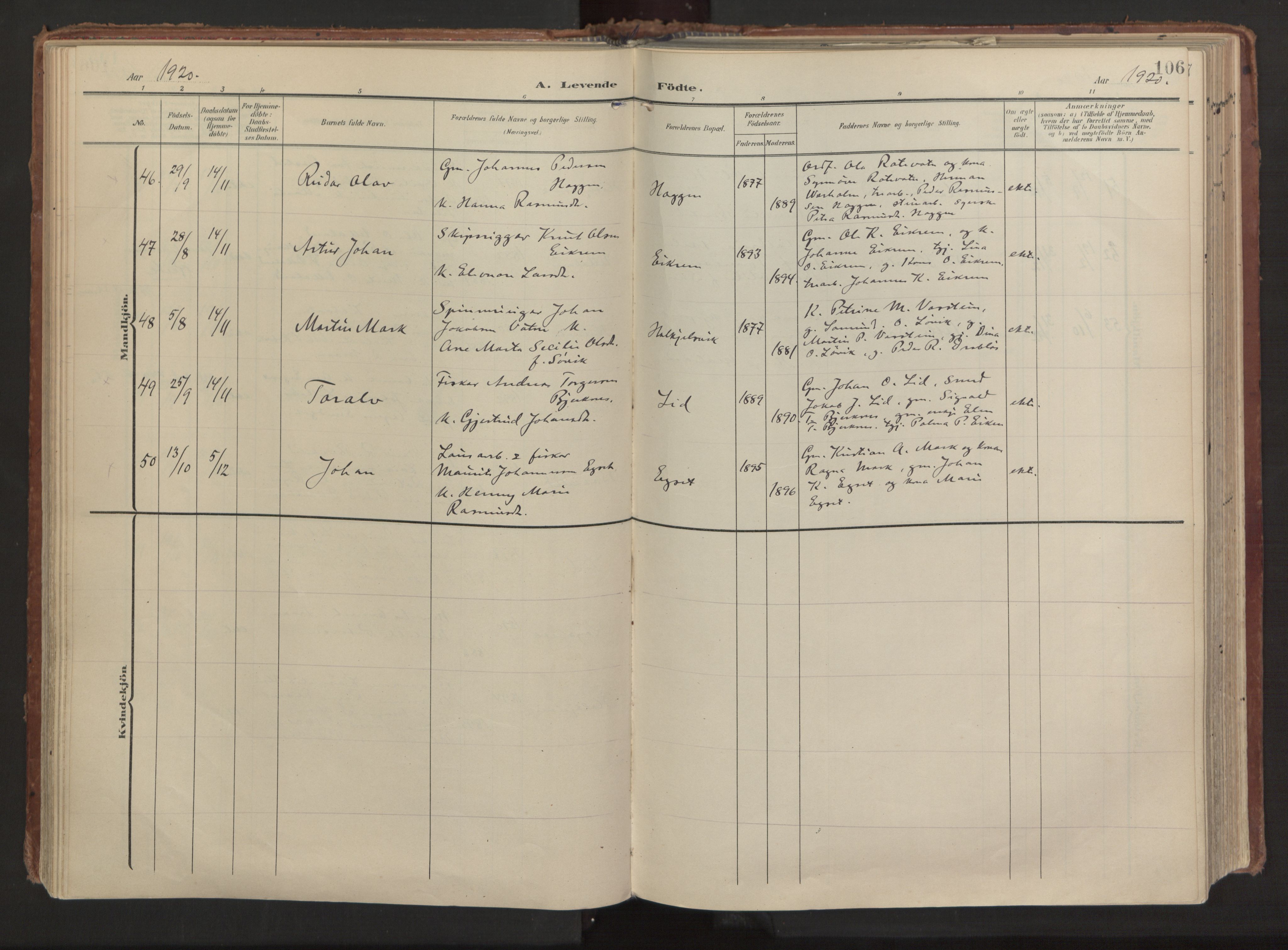 Ministerialprotokoller, klokkerbøker og fødselsregistre - Møre og Romsdal, AV/SAT-A-1454/511/L0144: Parish register (official) no. 511A11, 1906-1923, p. 106