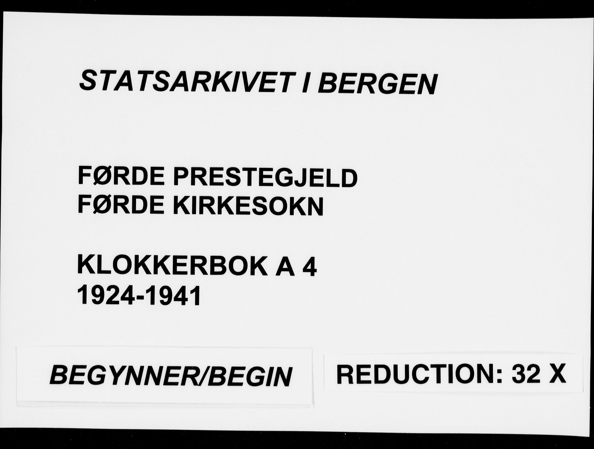 Førde sokneprestembete, SAB/A-79901/H/Hab/Haba/L0004: Parish register (copy) no. A 4, 1924-1941