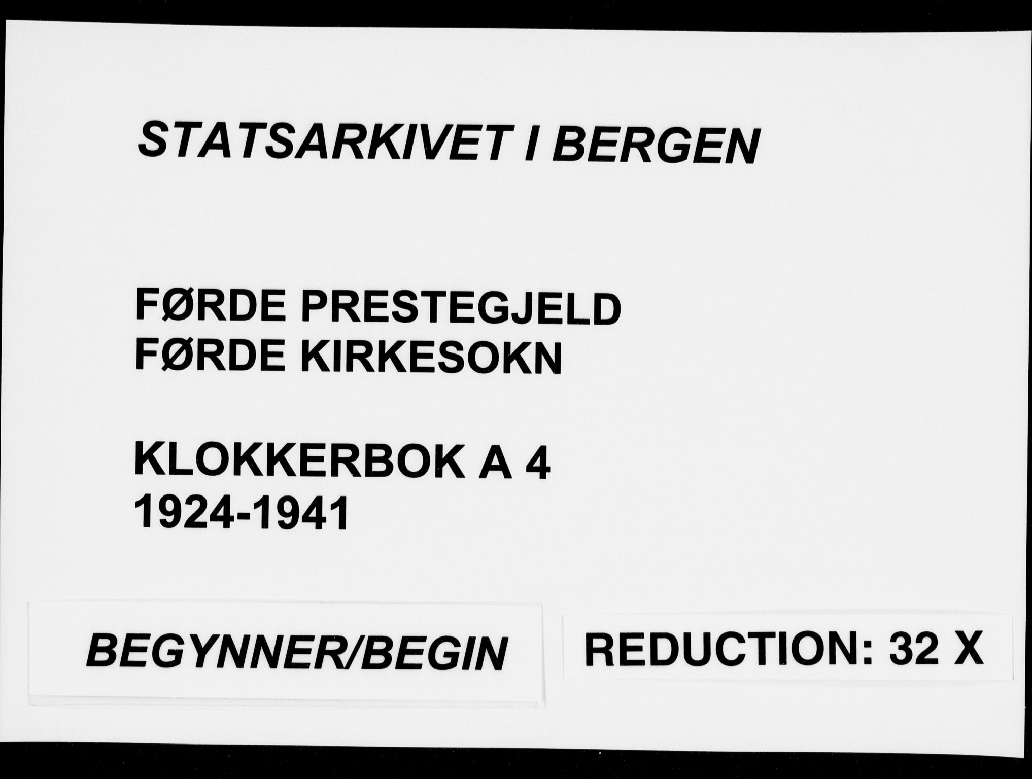 Førde sokneprestembete, AV/SAB-A-79901/H/Hab/Haba/L0004: Parish register (copy) no. A 4, 1924-1941