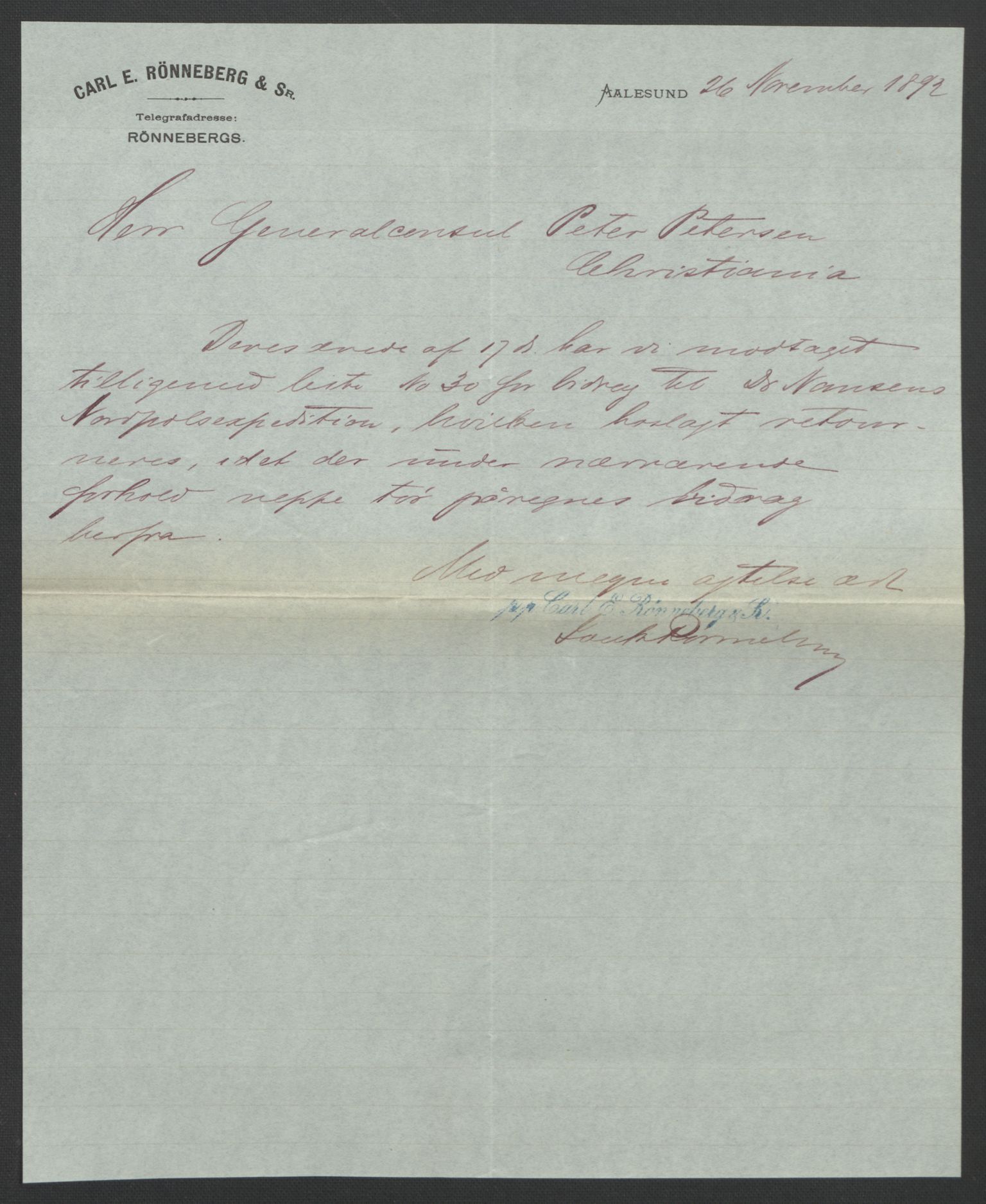 Arbeidskomitéen for Fridtjof Nansens polarekspedisjon, AV/RA-PA-0061/D/L0001/0003: Pengeinnsamlingen / Bidragslister med følgebrev, 1892-1893, p. 31