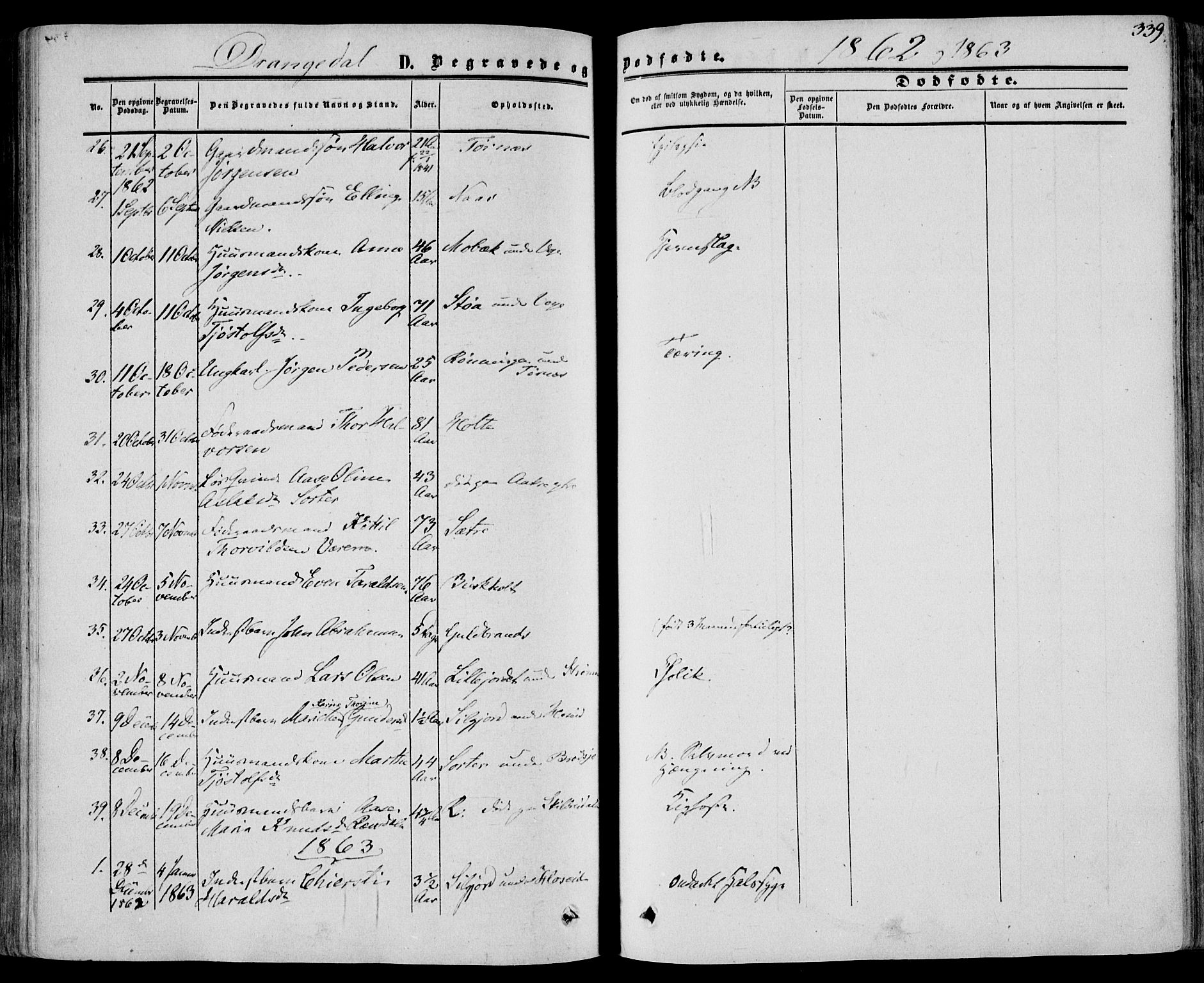 Drangedal kirkebøker, AV/SAKO-A-258/F/Fa/L0008: Parish register (official) no. 8, 1857-1871, p. 339