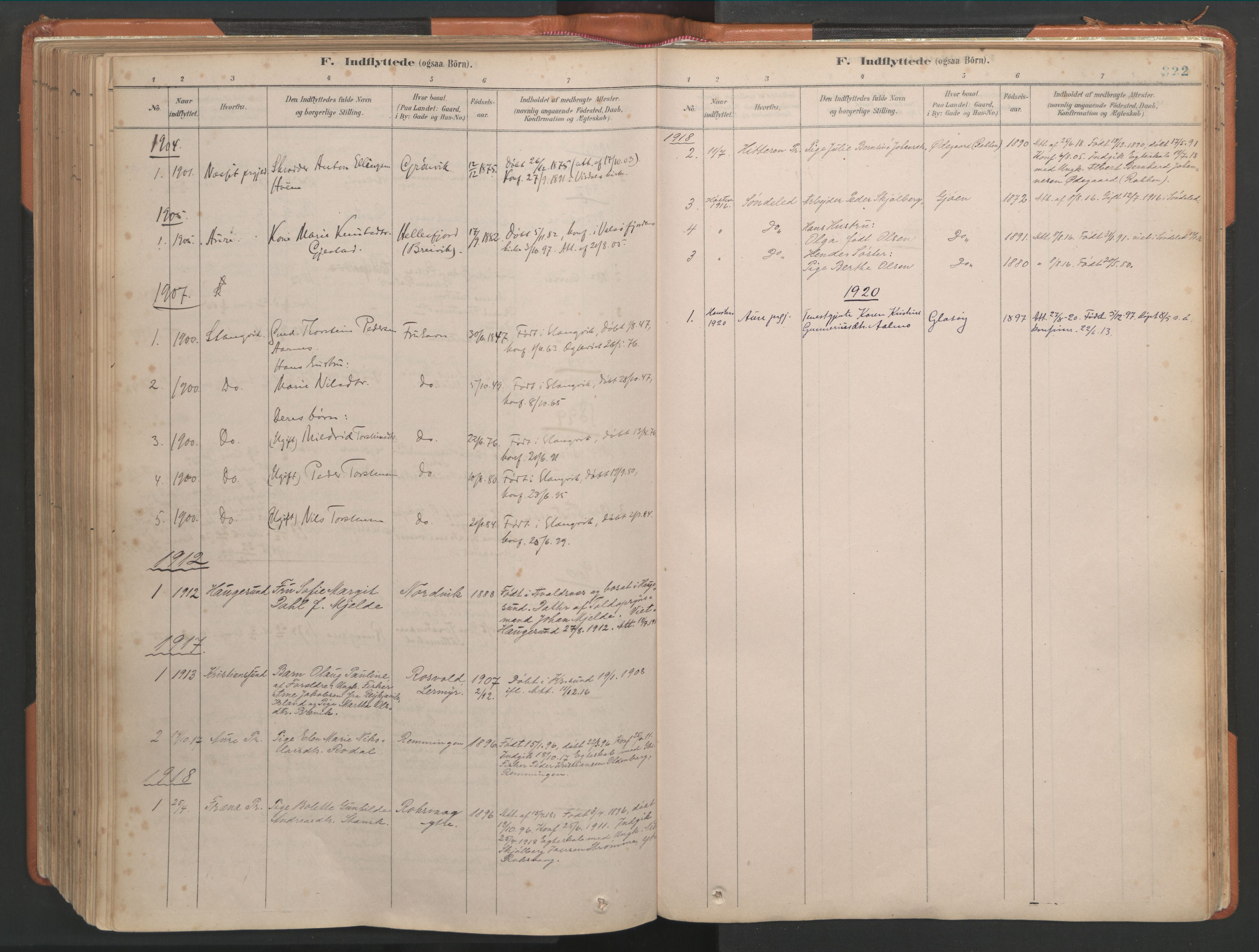 Ministerialprotokoller, klokkerbøker og fødselsregistre - Møre og Romsdal, SAT/A-1454/581/L0941: Parish register (official) no. 581A09, 1880-1919, p. 322
