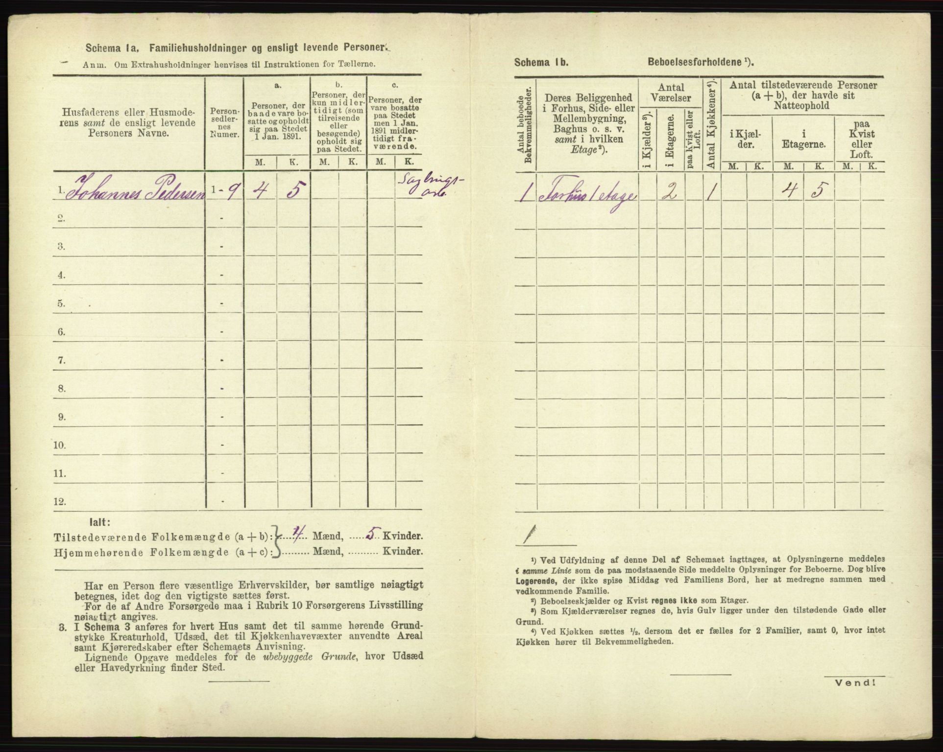 RA, 1891 census for 0101 Fredrikshald, 1891, p. 1857