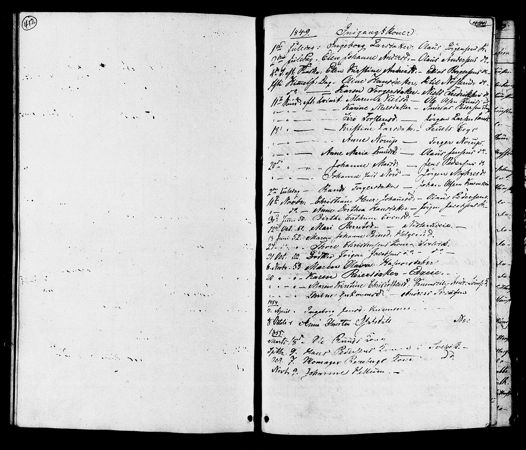 Hurum kirkebøker, SAKO/A-229/G/Ga/L0002: Parish register (copy) no. I 2, 1827-1857, p. 412