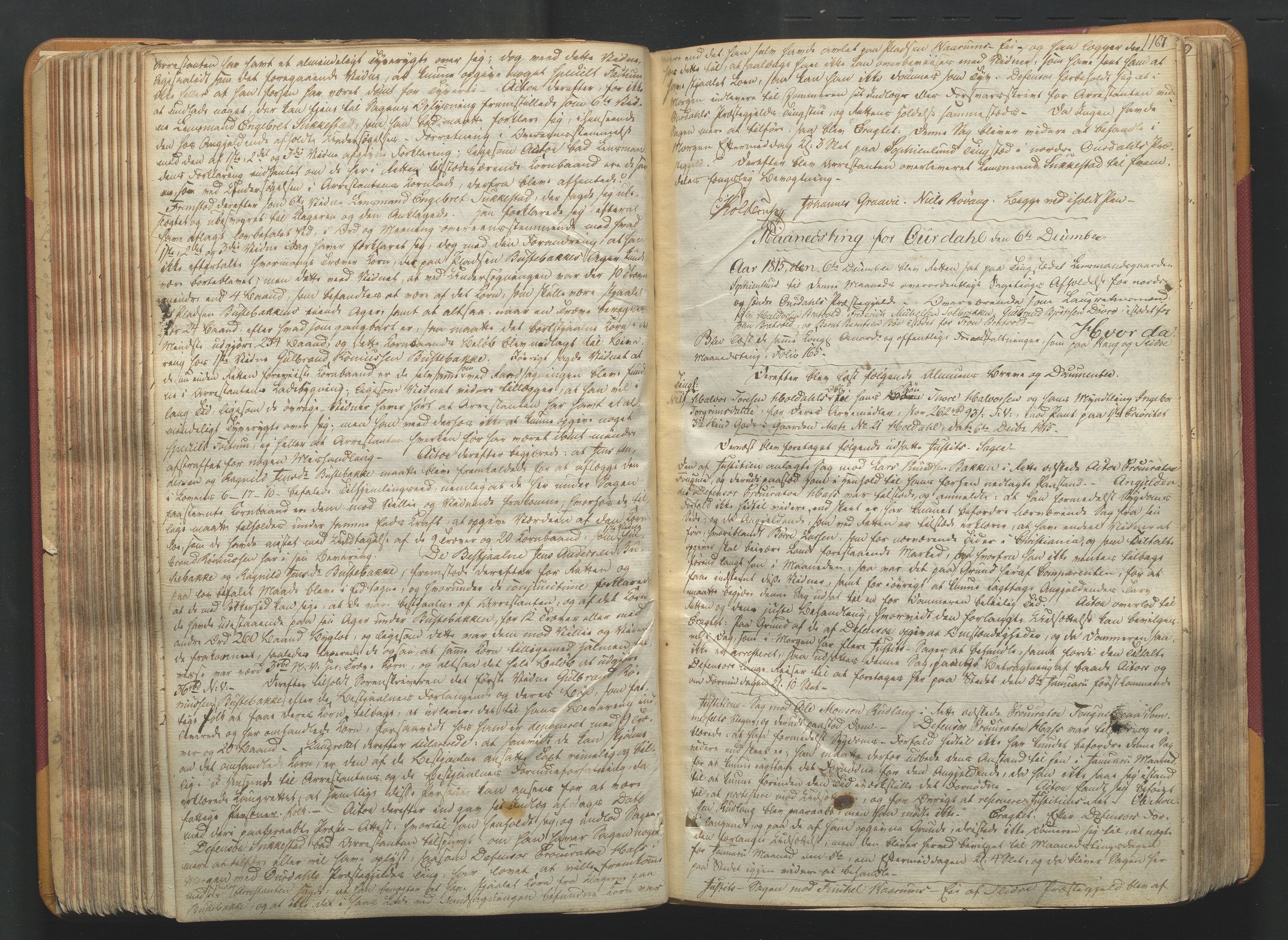 Valdres sorenskriveri, AV/SAH-TING-016/G/Gb/L0005: Tingbok, 1811-1821, p. 166b-167a