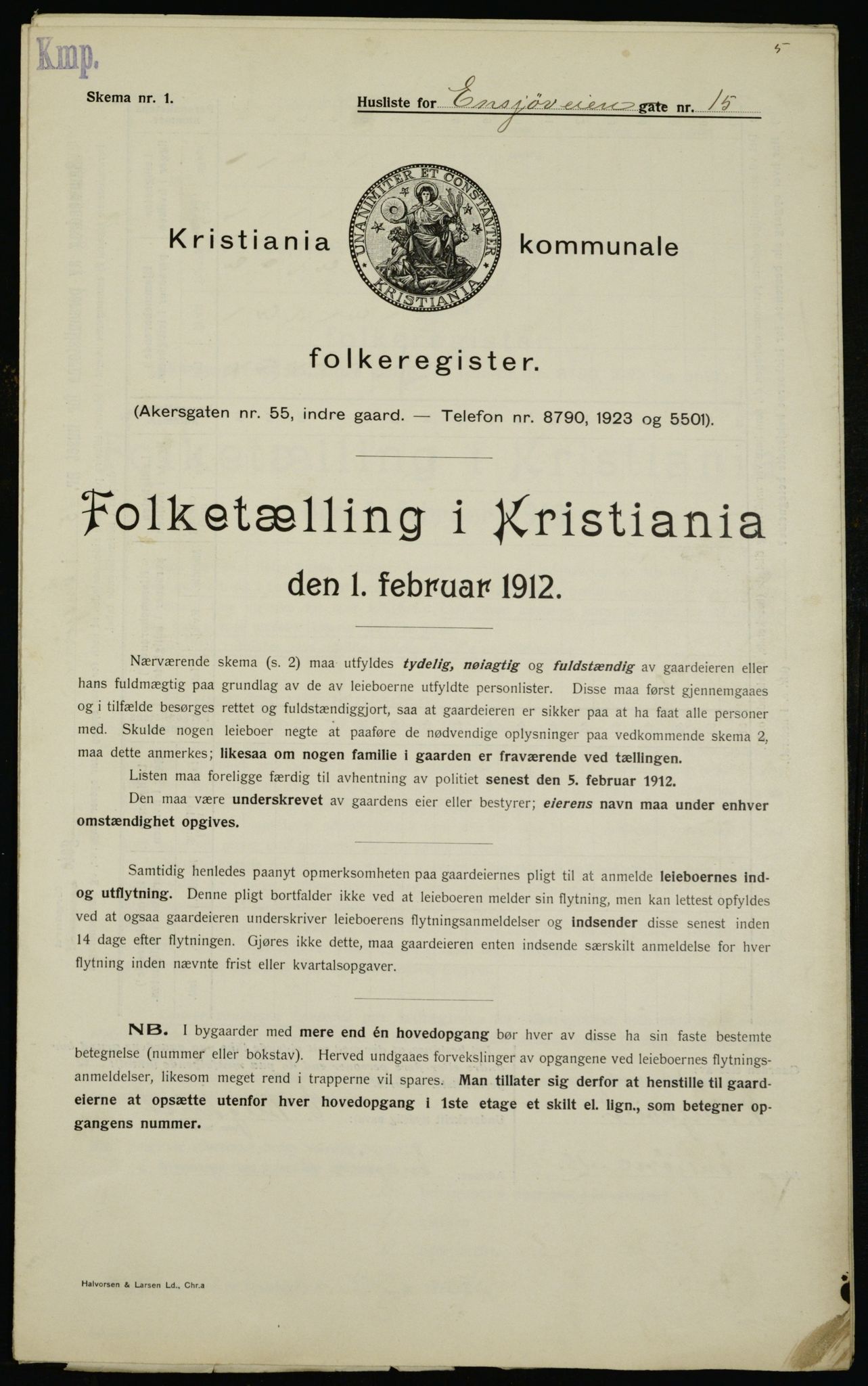 OBA, Municipal Census 1912 for Kristiania, 1912, p. 21896