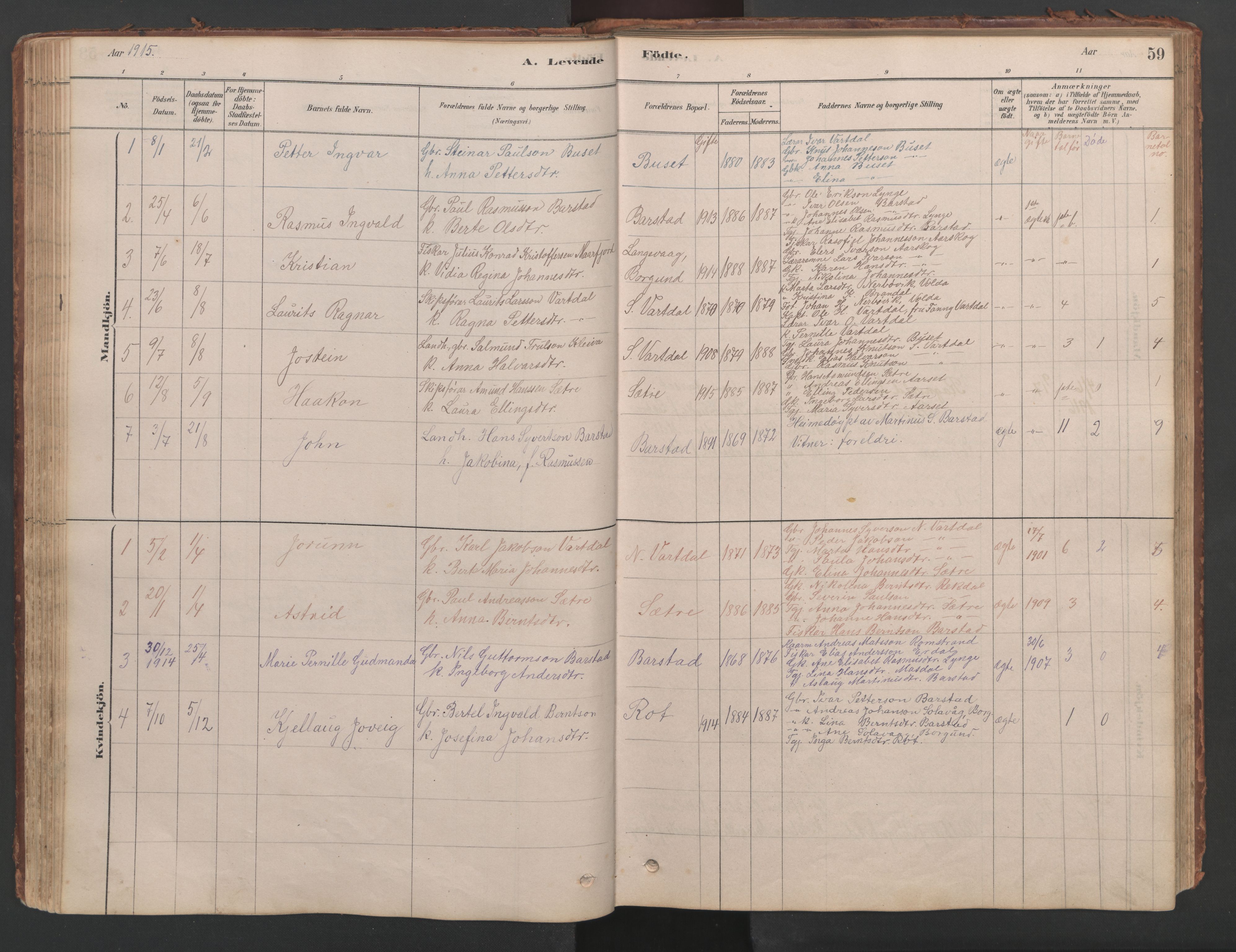 Ministerialprotokoller, klokkerbøker og fødselsregistre - Møre og Romsdal, SAT/A-1454/514/L0201: Parish register (copy) no. 514C01, 1878-1919, p. 59