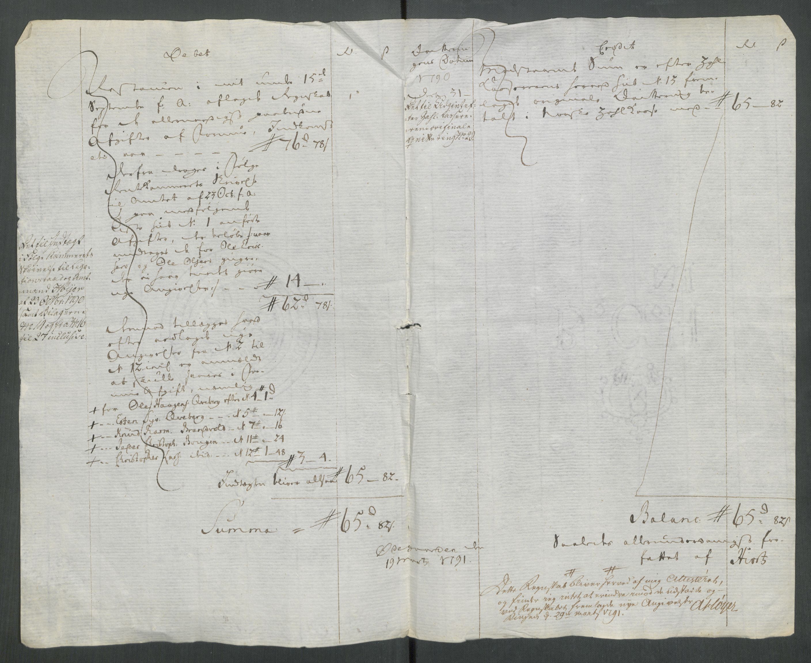 Rentekammeret inntil 1814, Reviderte regnskaper, Mindre regnskaper, AV/RA-EA-4068/Rf/Rfe/L0059: Ytre og Indre Sogn fogderi, Østerdalen fogderi, 1789, p. 187