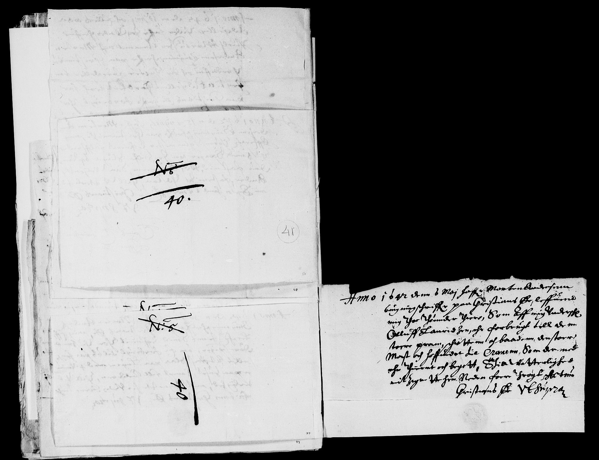 Rentekammeret inntil 1814, Reviderte regnskaper, Lensregnskaper, AV/RA-EA-5023/R/Rb/Rbq/L0033: Nedenes len. Mandals len. Råbyggelag., 1642-1644