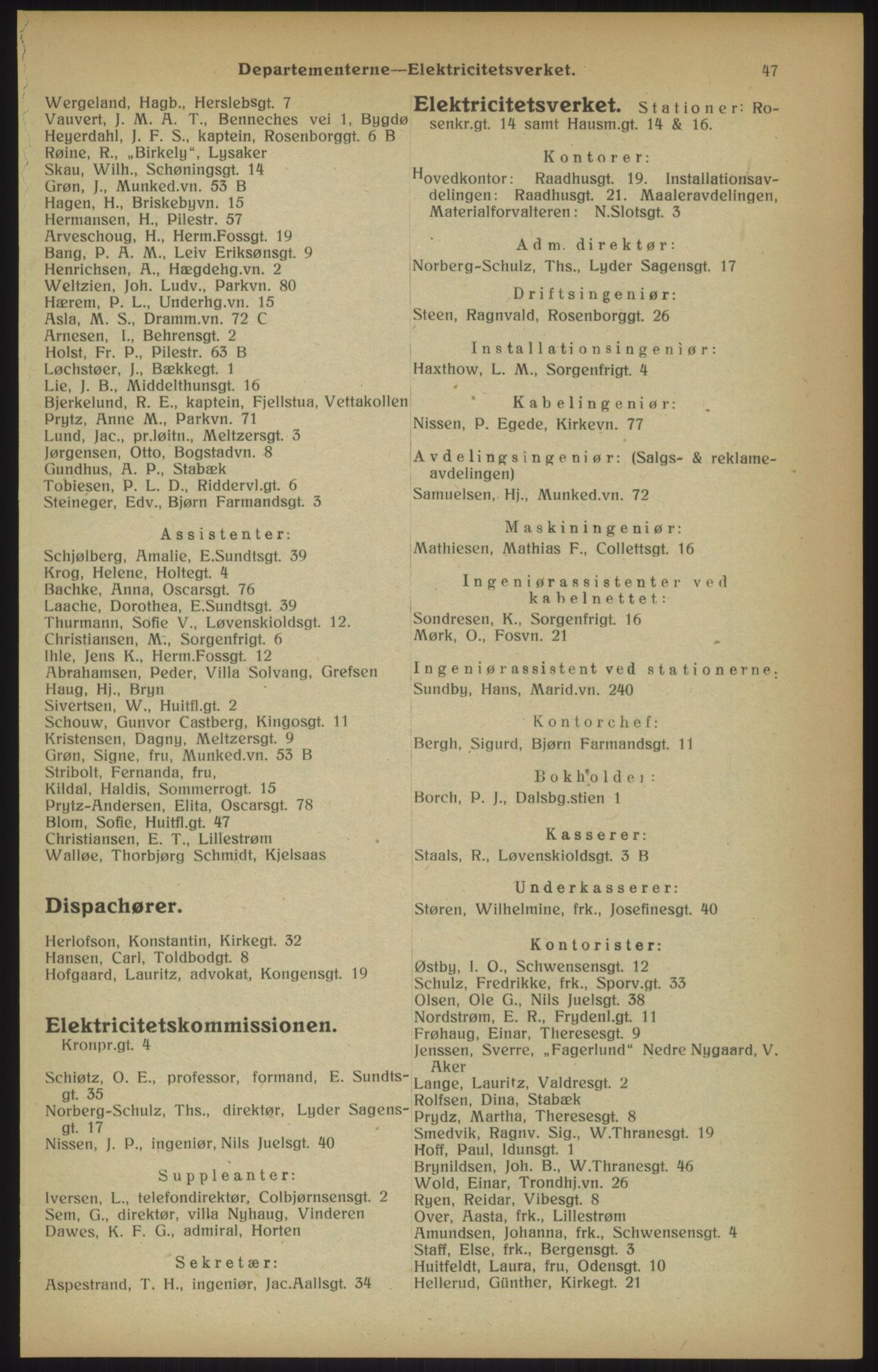 Kristiania/Oslo adressebok, PUBL/-, 1915, p. 47