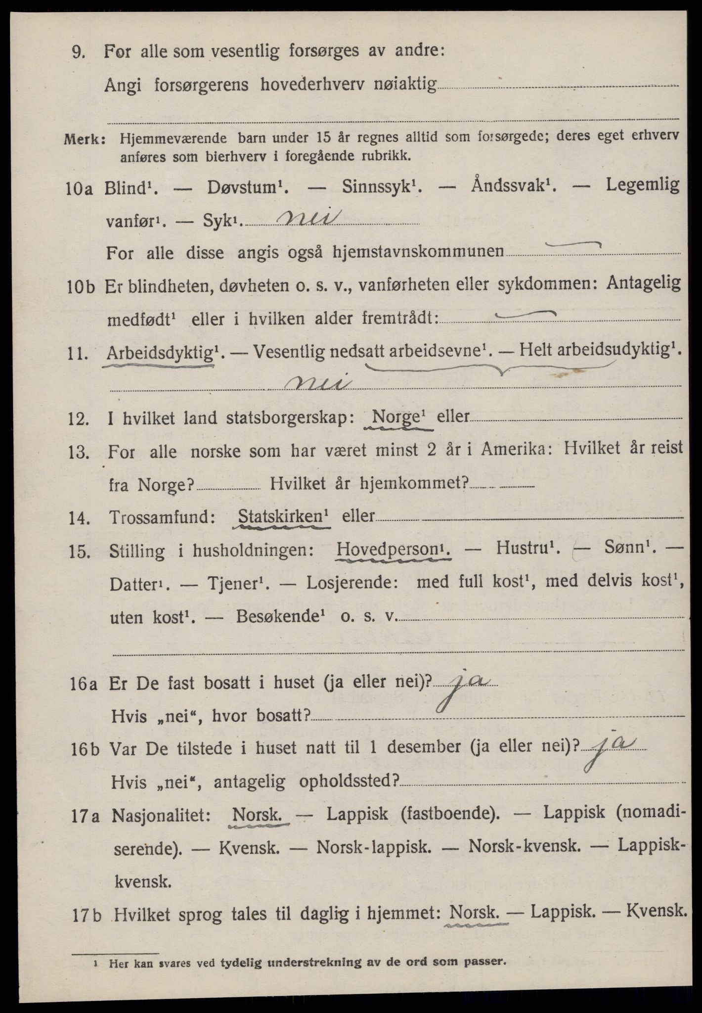 SAT, 1920 census for Fillan, 1920, p. 1327