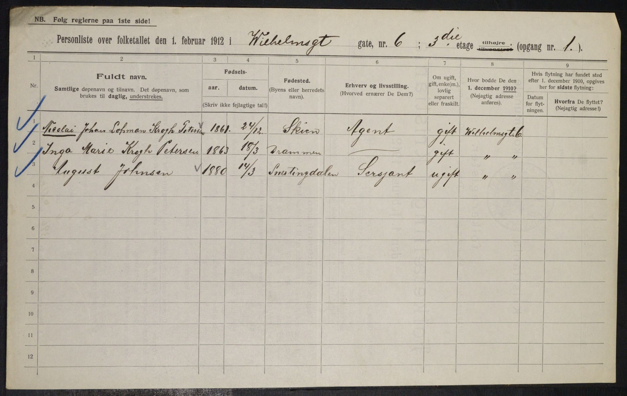 OBA, Municipal Census 1912 for Kristiania, 1912, p. 128225