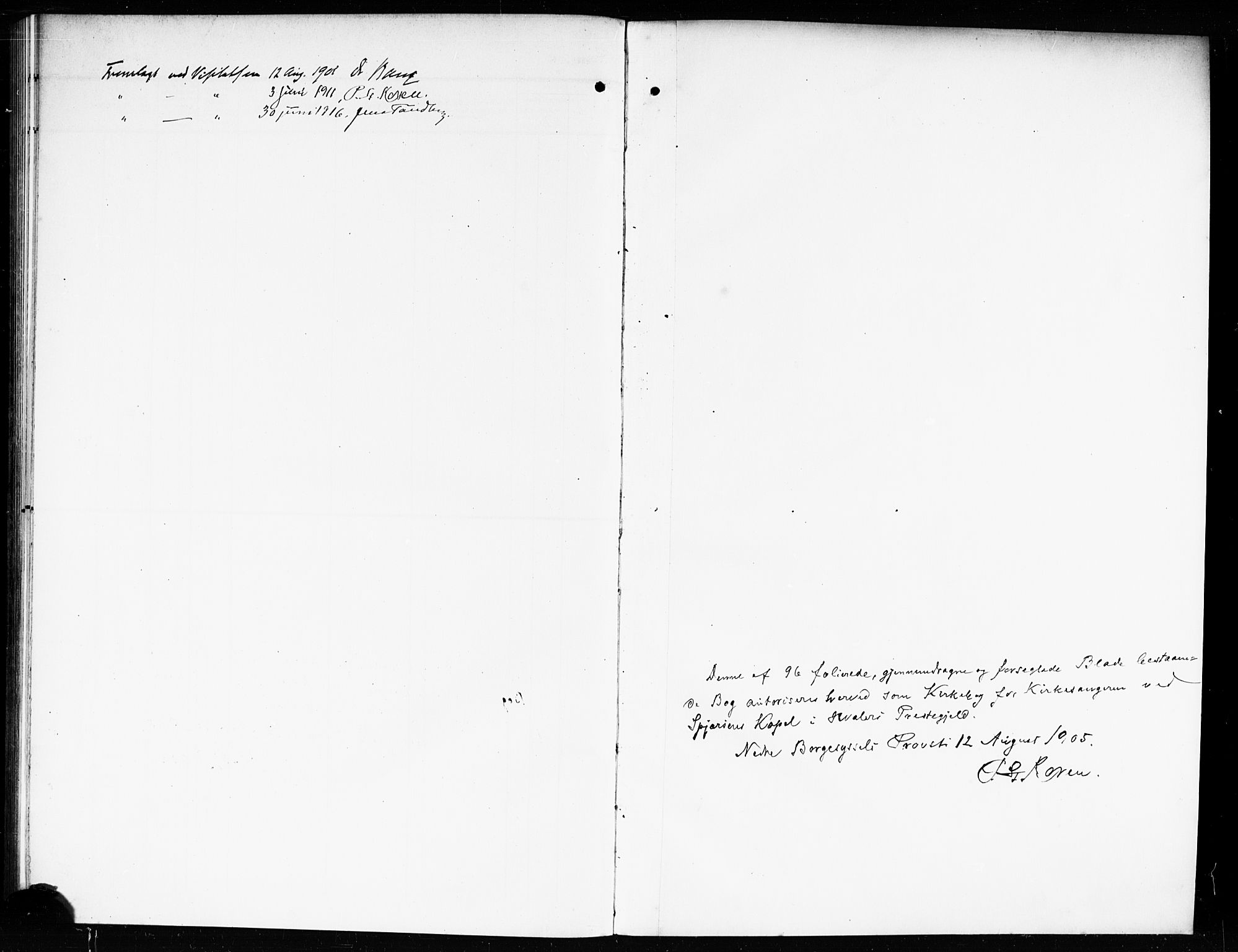 Hvaler prestekontor Kirkebøker, SAO/A-2001/G/Gb/L0003: Parish register (copy) no. II 3, 1904-1917