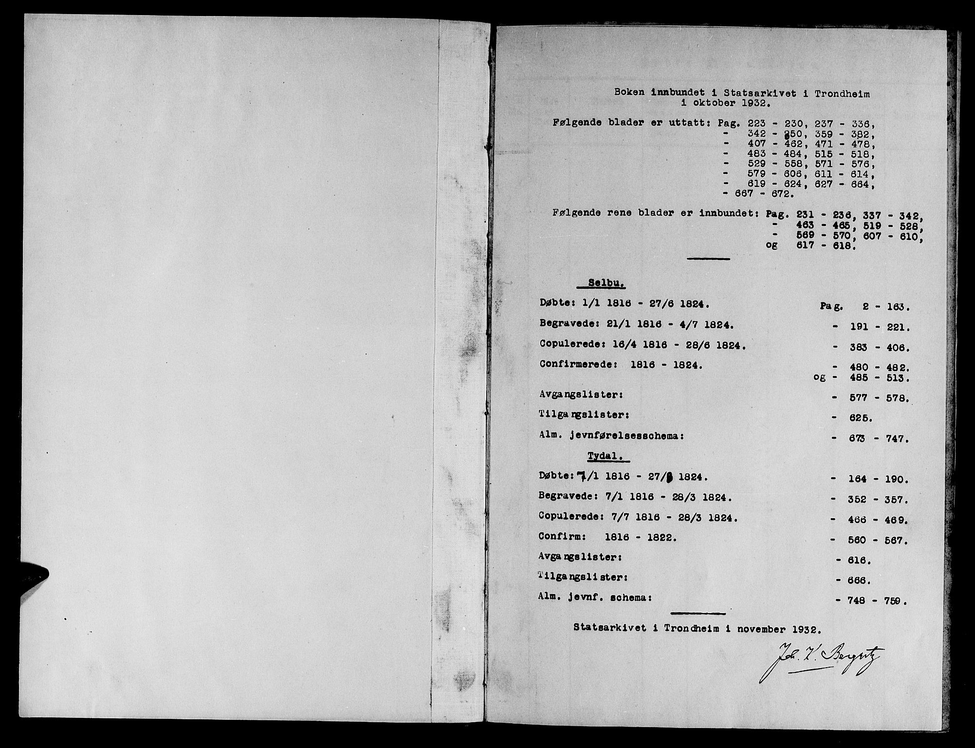 Ministerialprotokoller, klokkerbøker og fødselsregistre - Sør-Trøndelag, SAT/A-1456/695/L1141: Parish register (official) no. 695A04 /1, 1816-1824