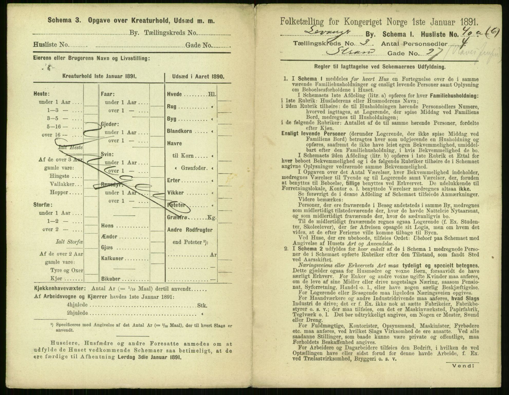 RA, 1891 census for 1701 Levanger, 1891, p. 943