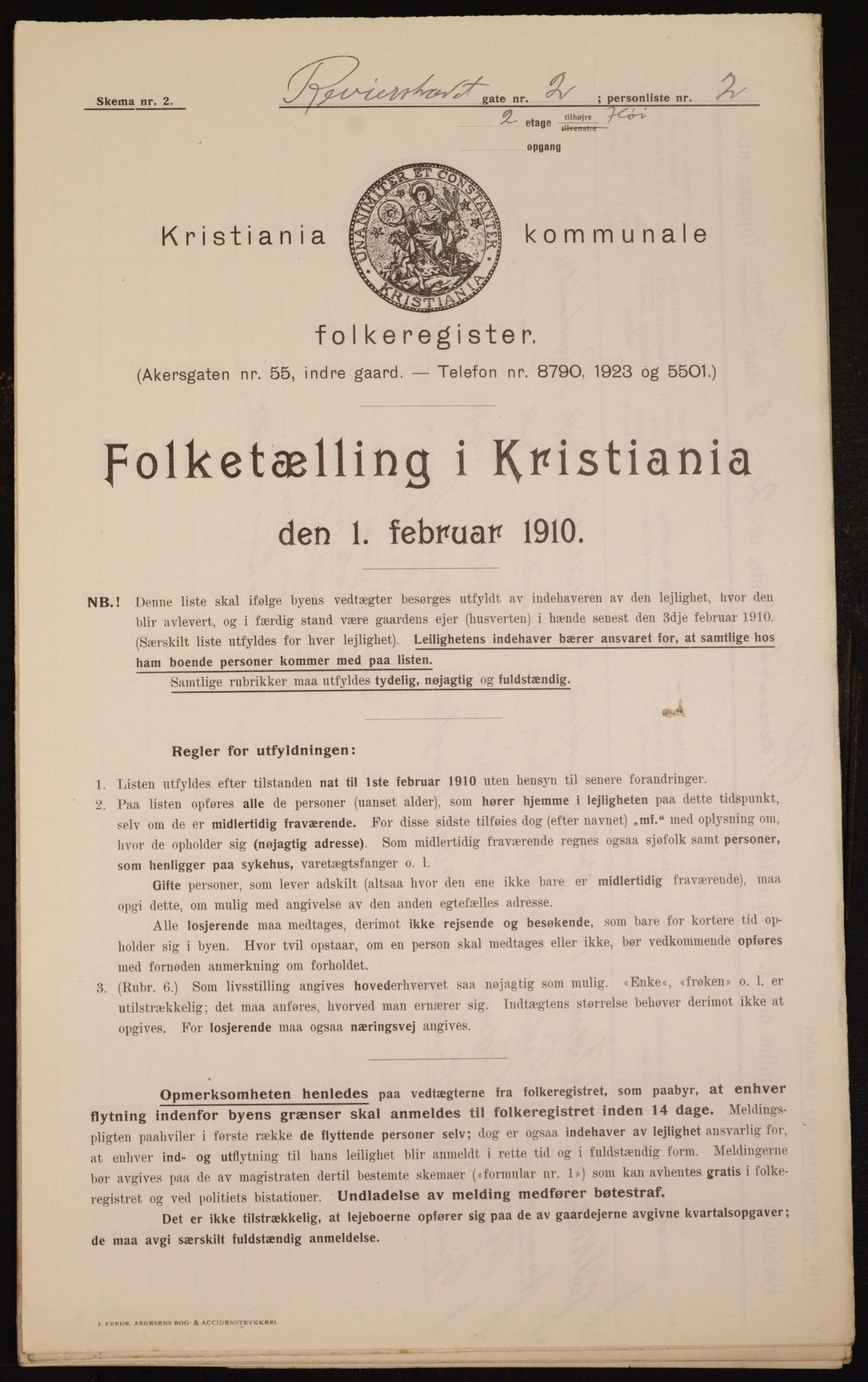 OBA, Municipal Census 1910 for Kristiania, 1910, p. 79192