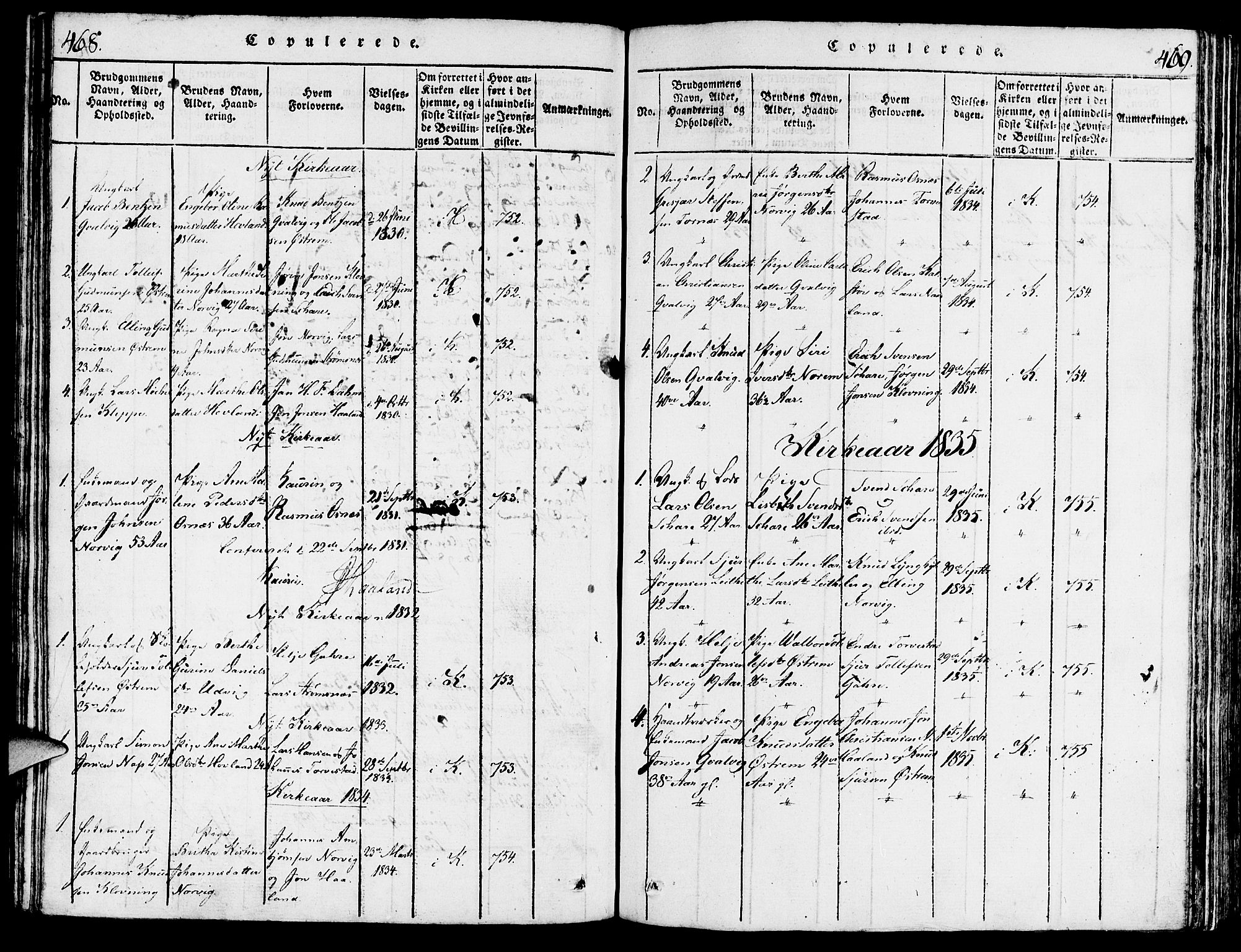 Torvastad sokneprestkontor, AV/SAST-A -101857/H/Ha/Haa/L0003: Parish register (official) no. A 3 /2, 1817-1837, p. 468-469