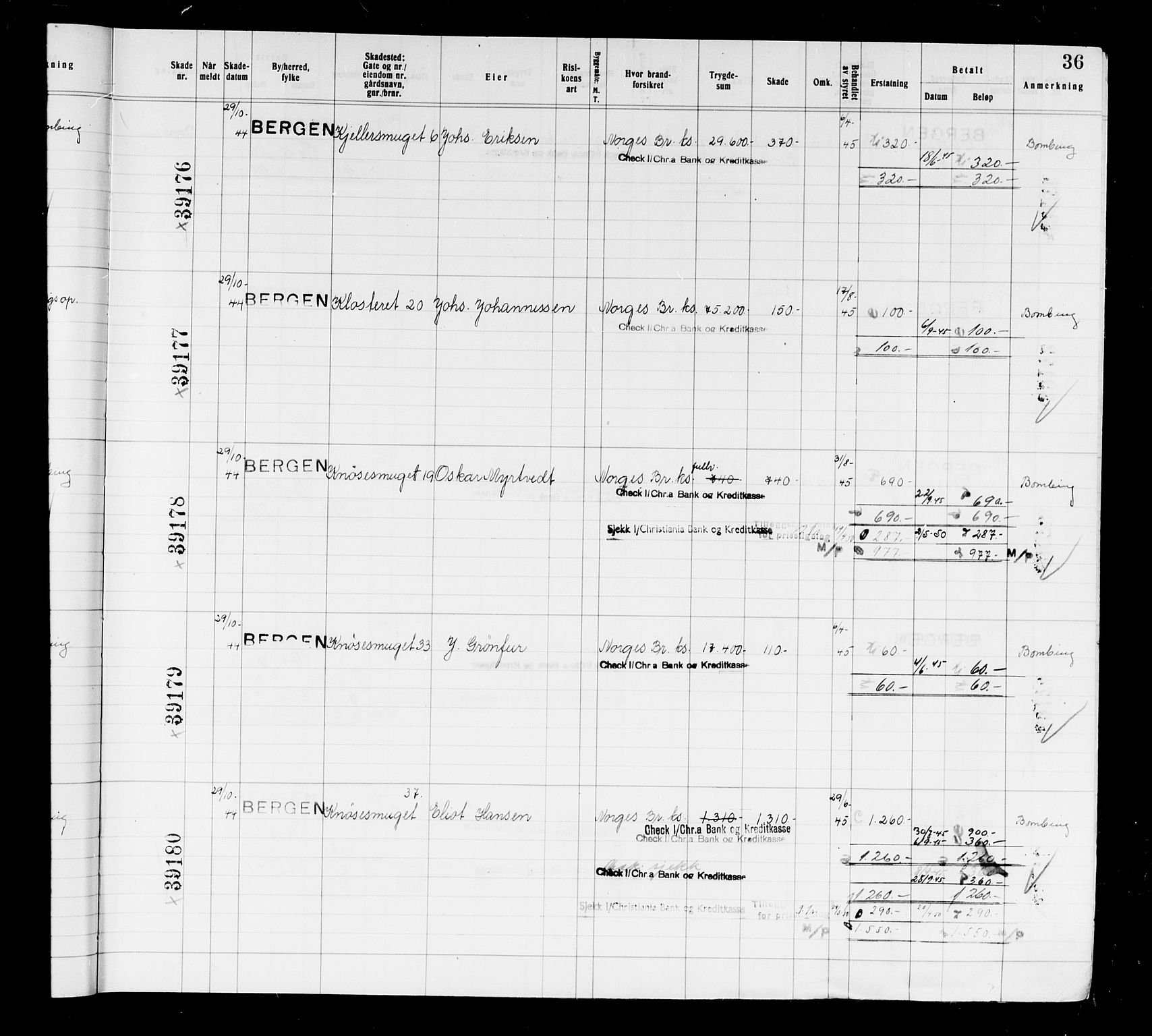 Krigsskadetrygdene for bygninger og løsøre, AV/RA-S-1548/V/L0037: Bygning, branntrygdet., 1940-1945, p. 36