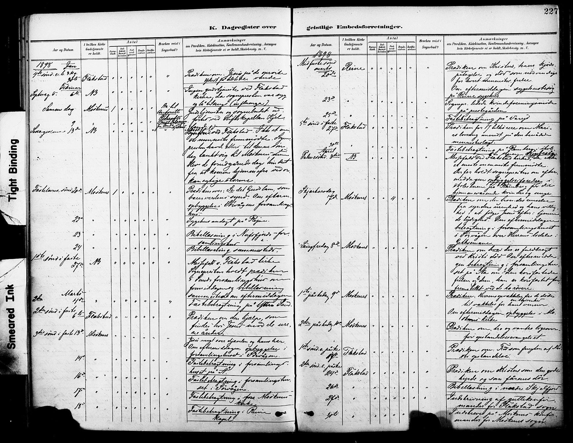 Ministerialprotokoller, klokkerbøker og fødselsregistre - Nordland, AV/SAT-A-1459/885/L1205: Parish register (official) no. 885A06, 1892-1905, p. 227