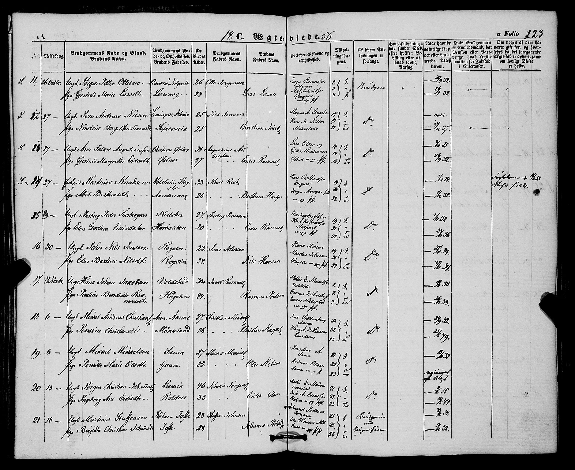 Trondenes sokneprestkontor, SATØ/S-1319/H/Ha/L0011kirke: Parish register (official) no. 11, 1853-1862, p. 223