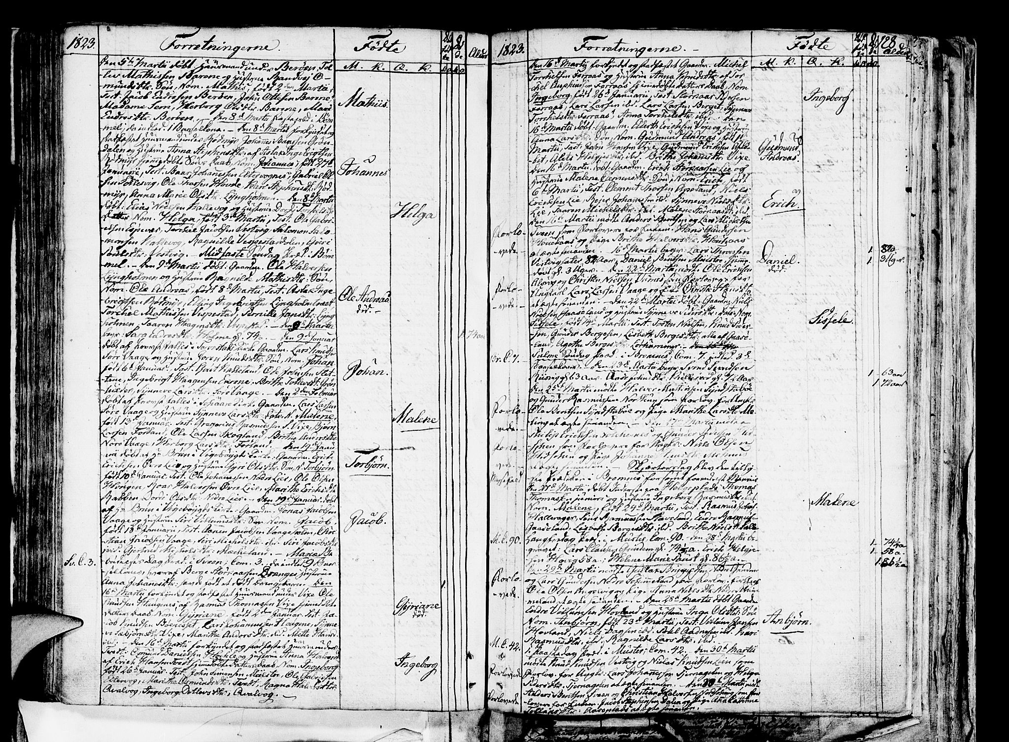 Finnås sokneprestembete, AV/SAB-A-99925/H/Ha/Haa/Haaa/L0004: Parish register (official) no. A 4, 1804-1830, p. 128