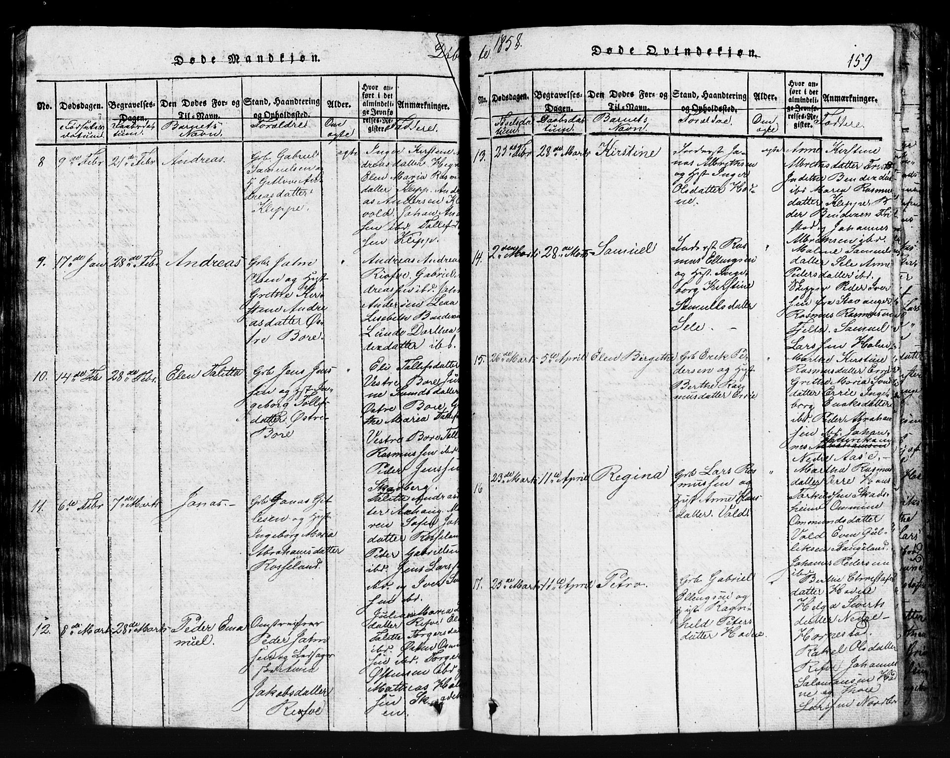 Klepp sokneprestkontor, SAST/A-101803/001/3/30BB/L0001: Parish register (copy) no.  B 1, 1816-1859, p. 159