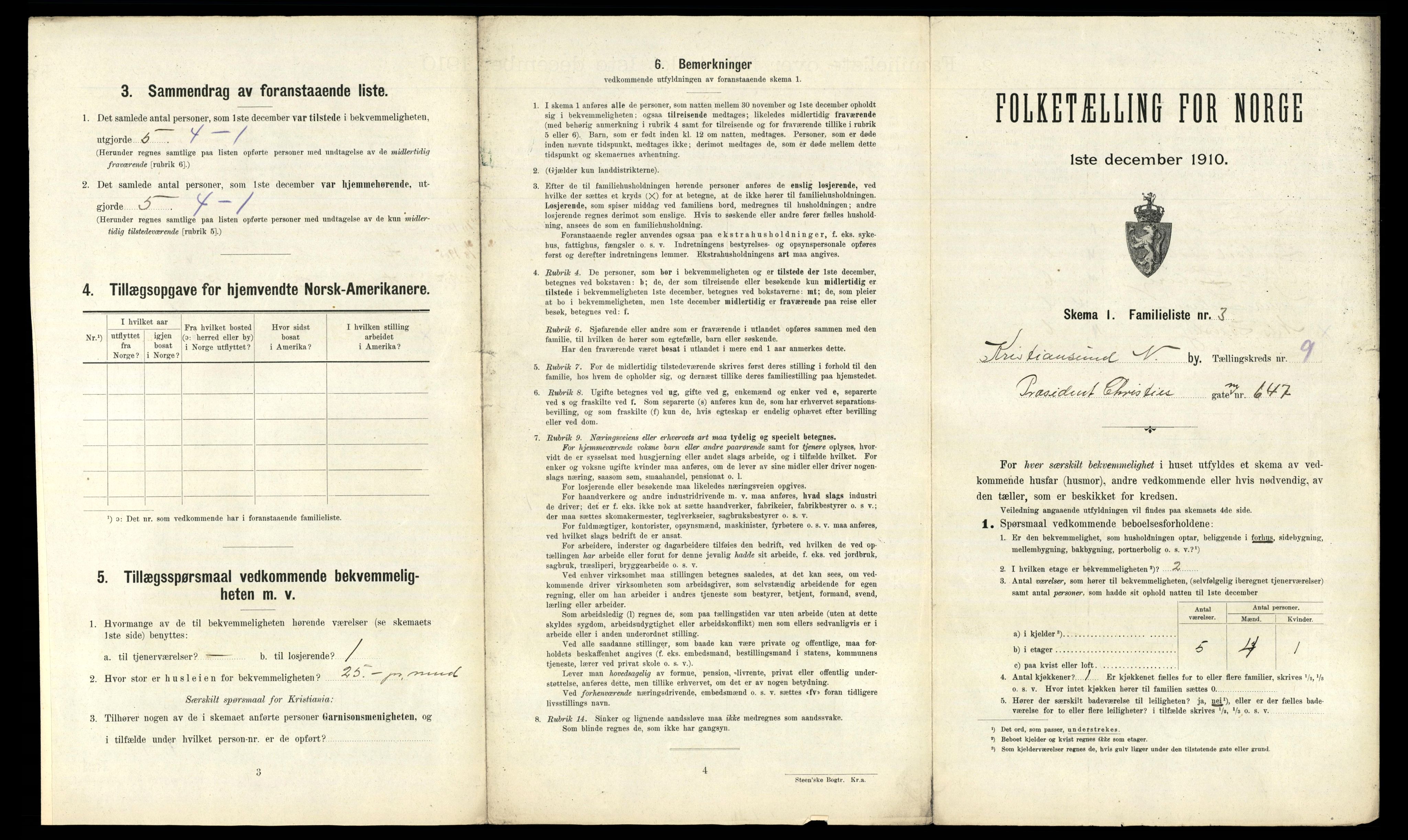 RA, 1910 census for Kristiansund, 1910, p. 2613