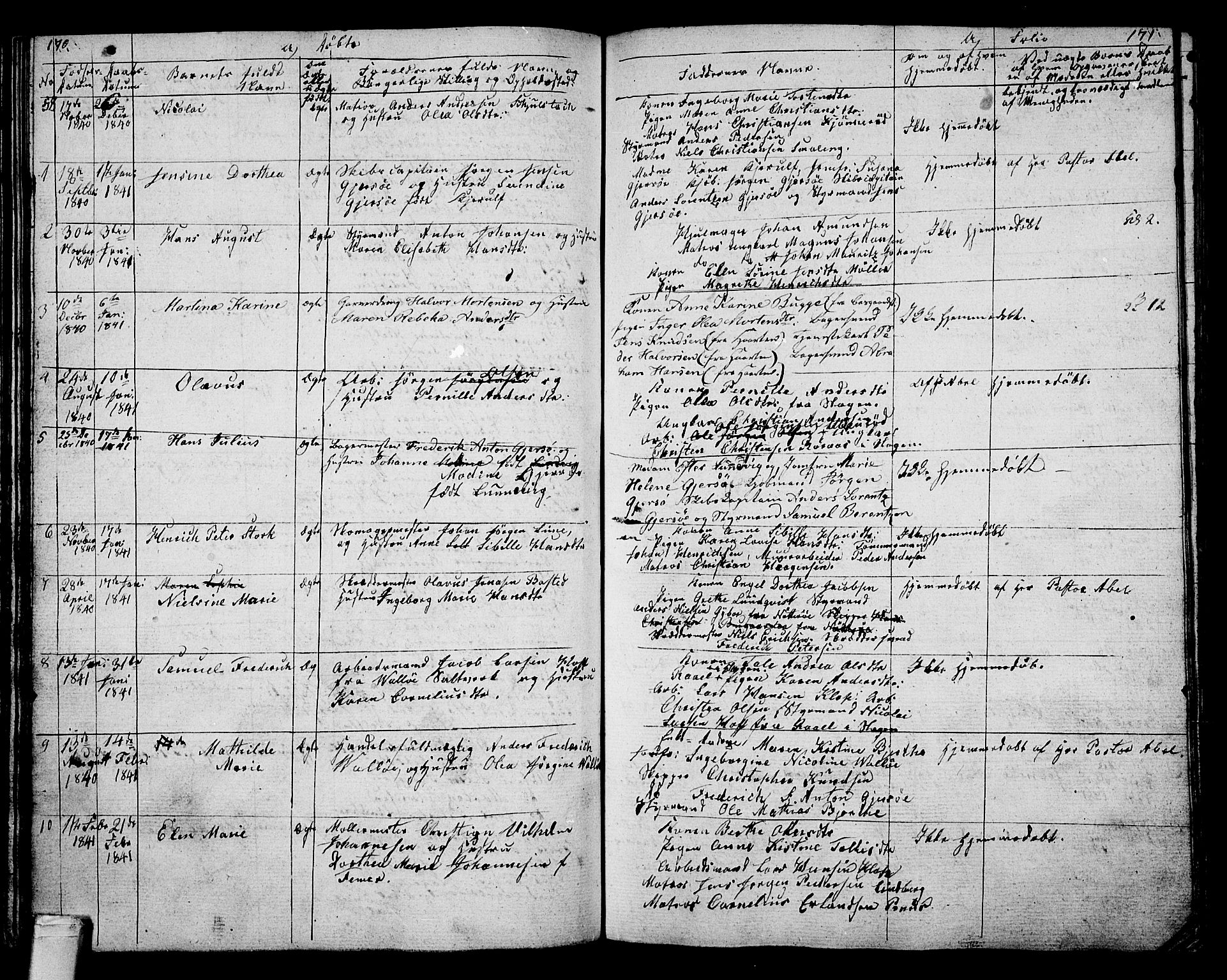 Tønsberg kirkebøker, AV/SAKO-A-330/G/Ga/L0002: Parish register (copy) no. 2, 1827-1854, p. 170-171