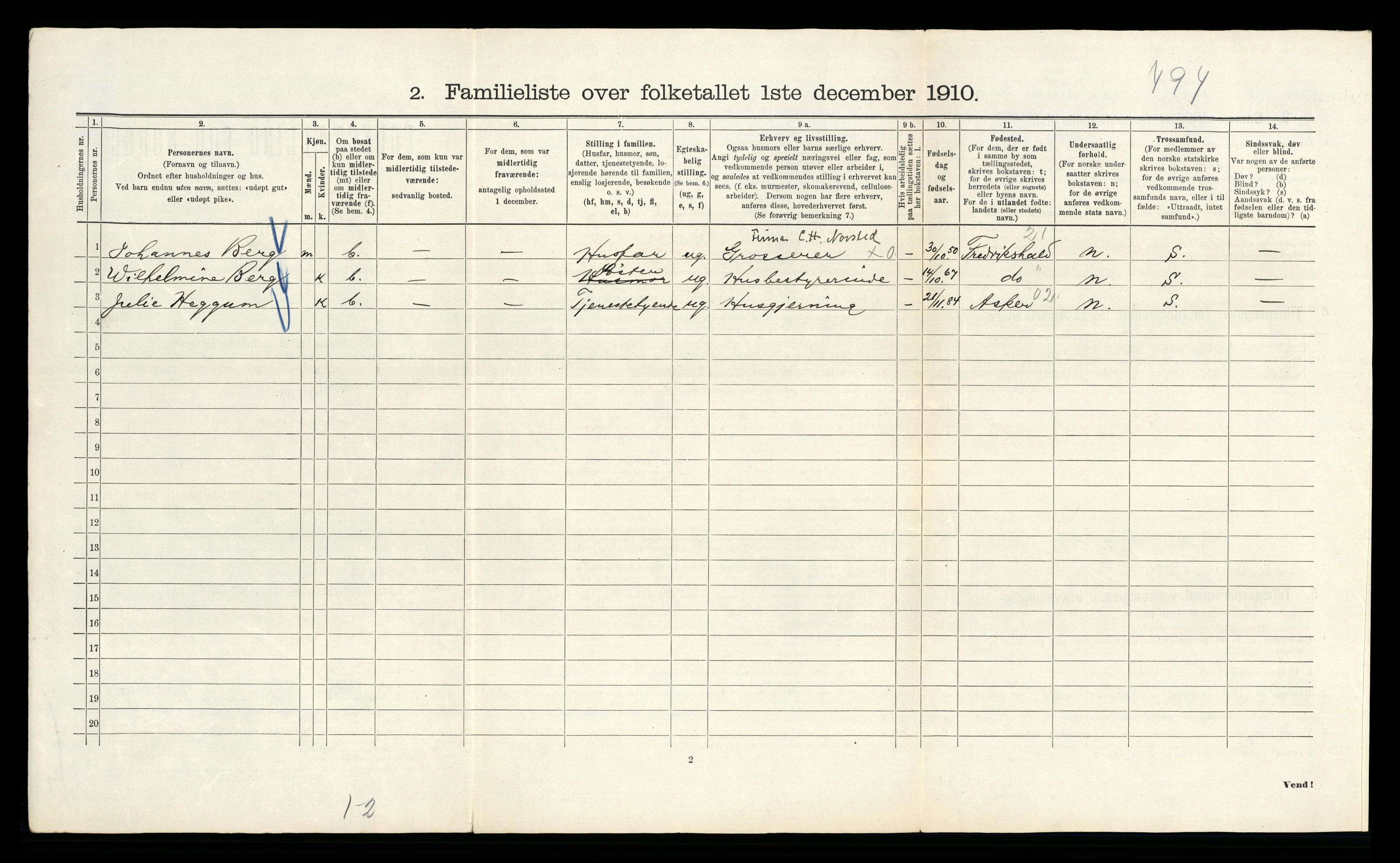 RA, 1910 census for Kristiania, 1910, p. 104974