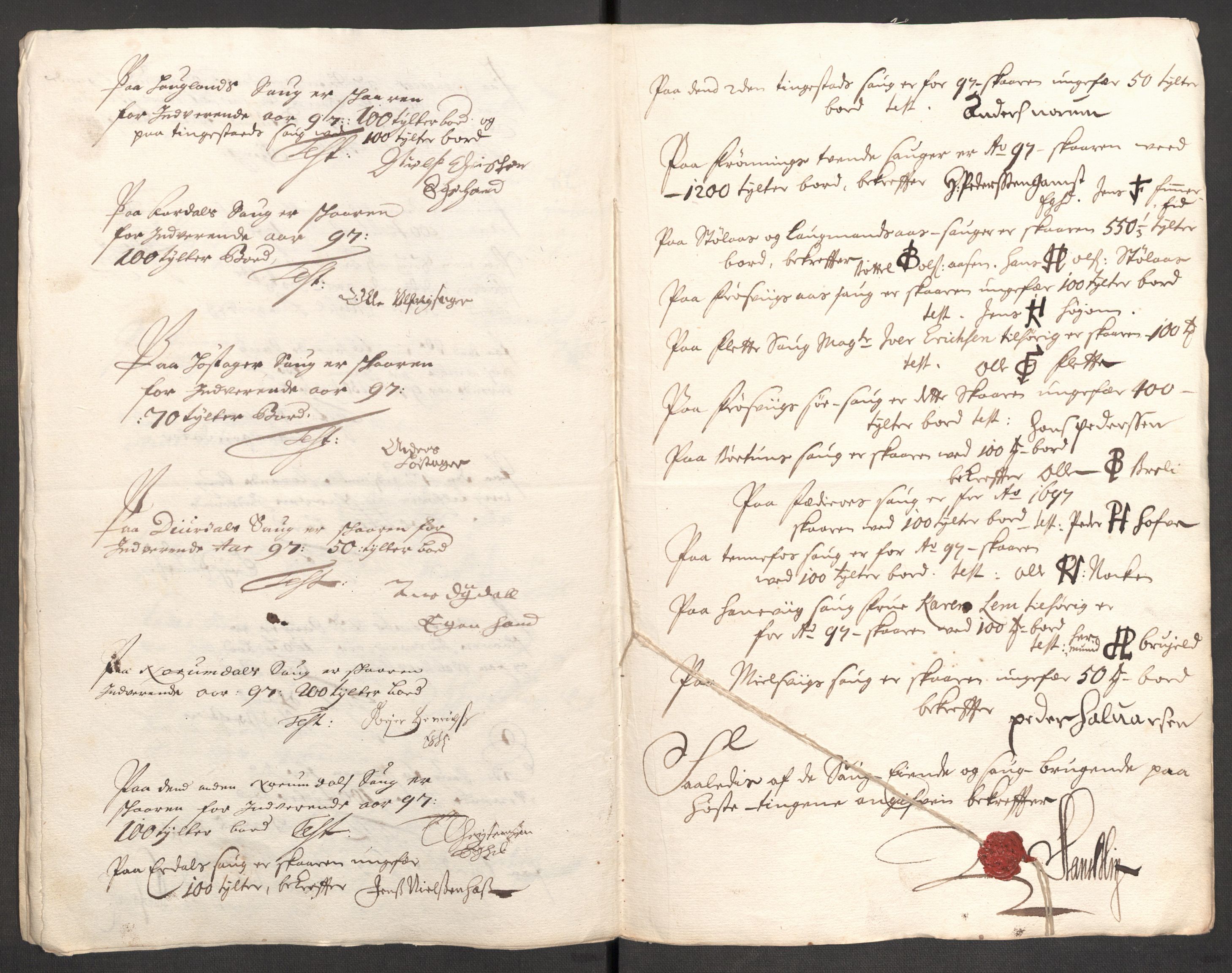 Rentekammeret inntil 1814, Reviderte regnskaper, Fogderegnskap, RA/EA-4092/R52/L3309: Fogderegnskap Sogn, 1696-1697, p. 393