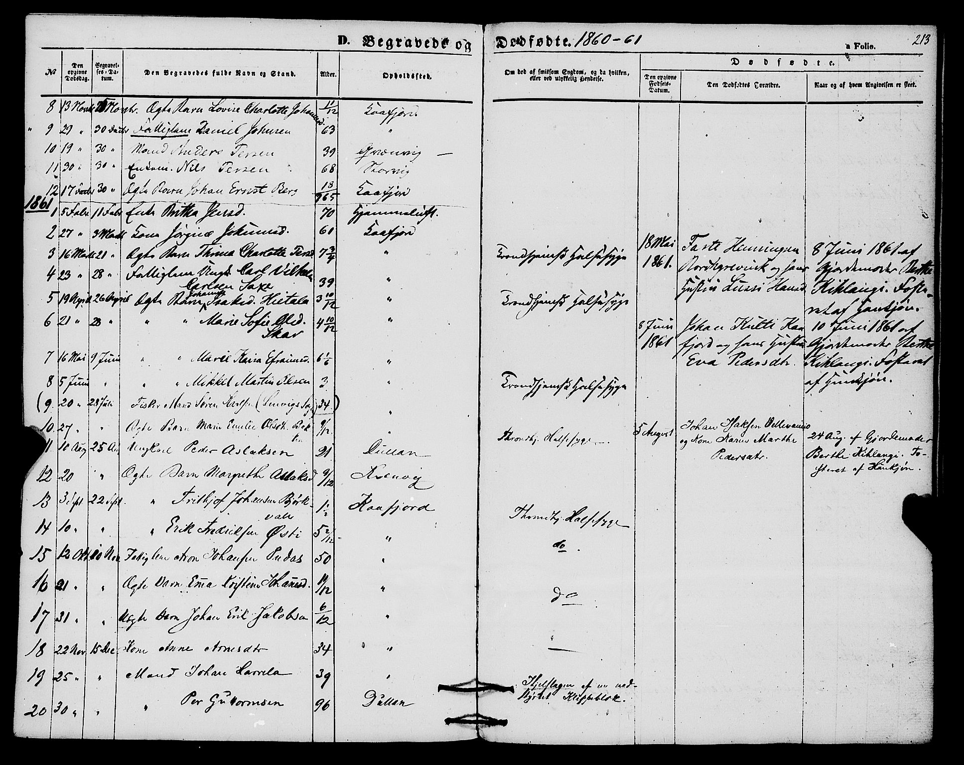 Alta sokneprestkontor, SATØ/S-1338/H/Ha/L0004.kirke: Parish register (official) no. 4, 1858-1880, p. 213