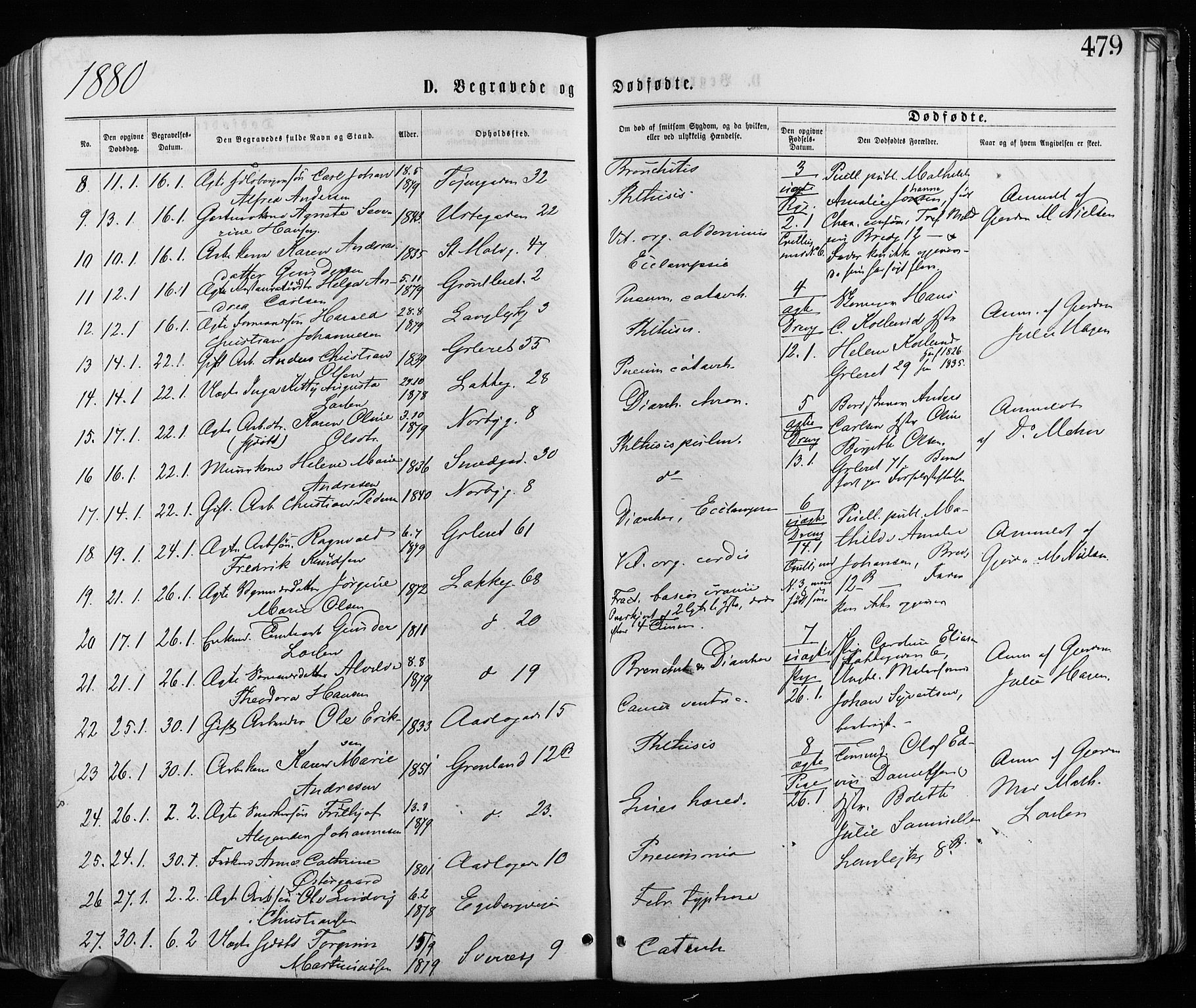 Grønland prestekontor Kirkebøker, SAO/A-10848/F/Fa/L0005: Parish register (official) no. 5, 1869-1880, p. 479