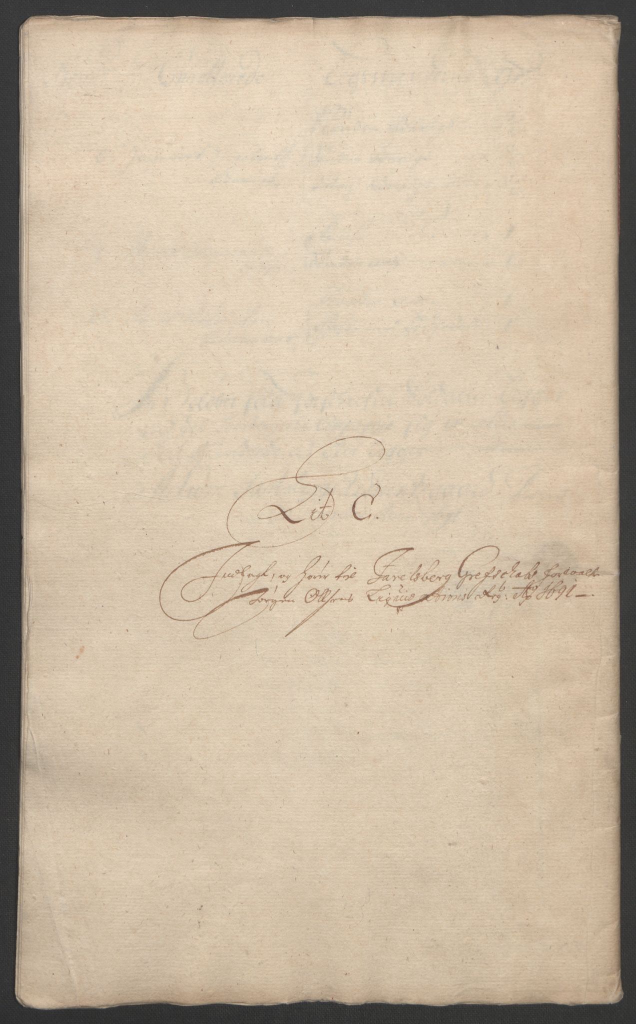 Rentekammeret inntil 1814, Reviderte regnskaper, Fogderegnskap, RA/EA-4092/R32/L1864: Fogderegnskap Jarlsberg grevskap, 1691, p. 93