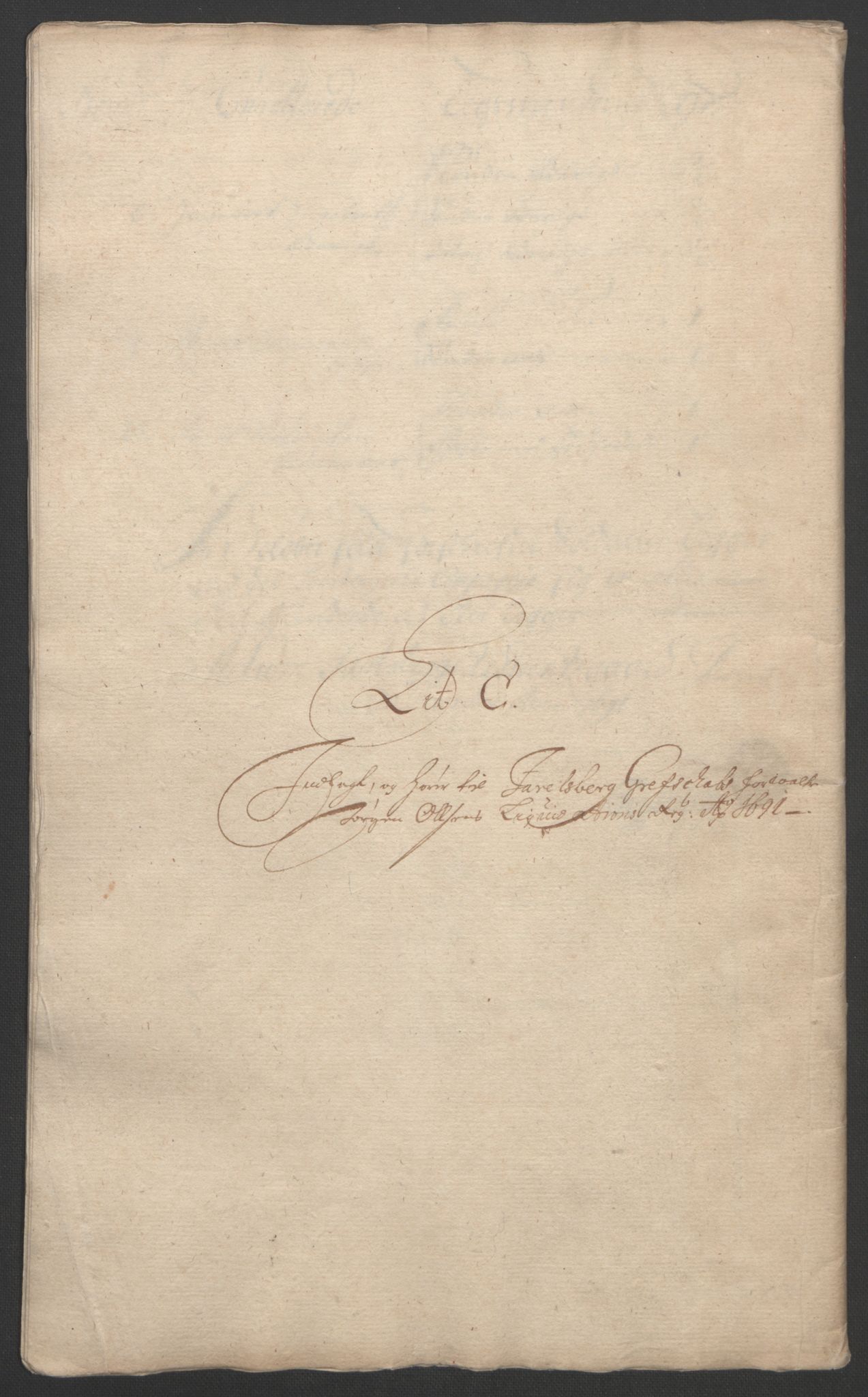 Rentekammeret inntil 1814, Reviderte regnskaper, Fogderegnskap, AV/RA-EA-4092/R32/L1864: Fogderegnskap Jarlsberg grevskap, 1691, p. 93