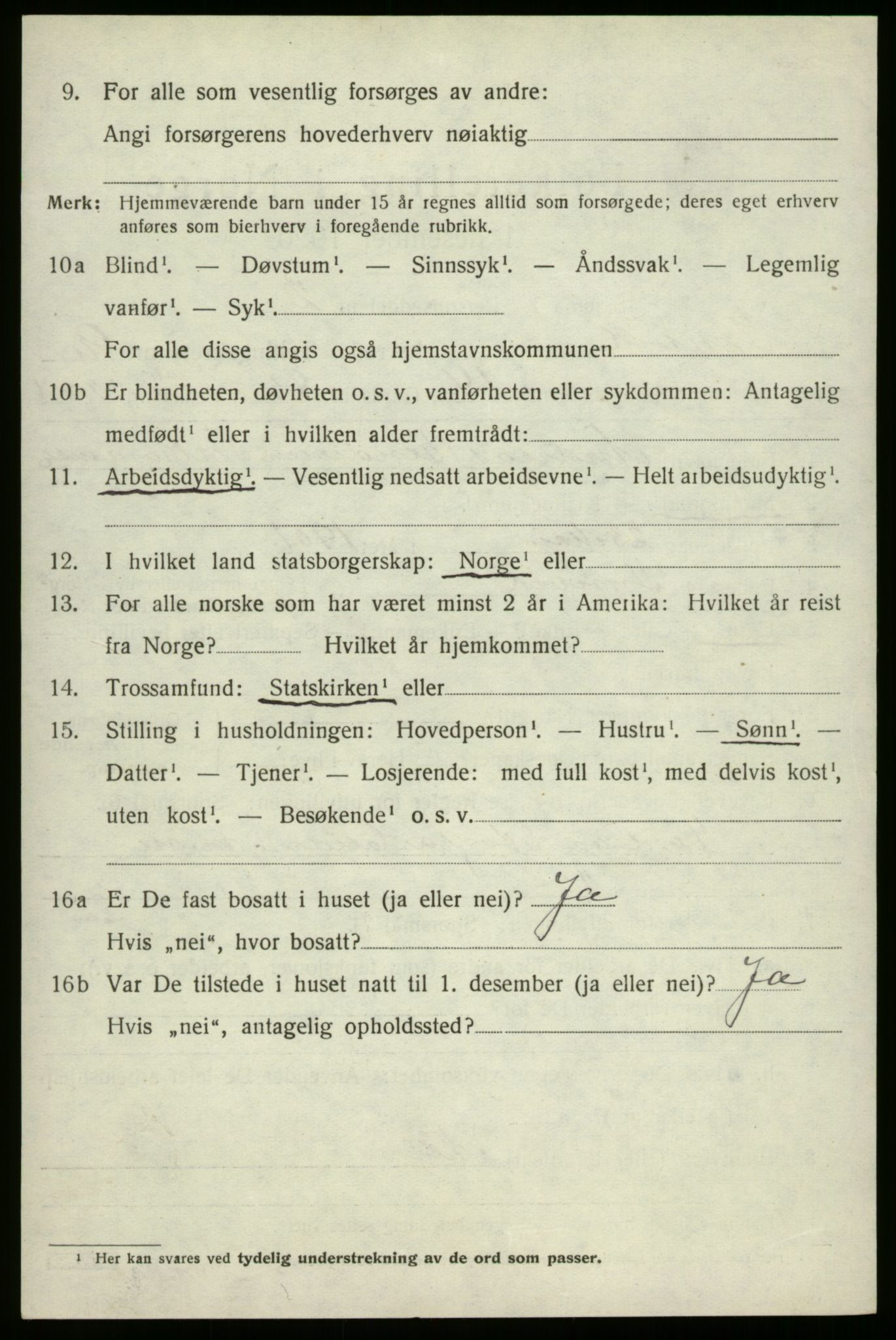 SAB, 1920 census for Innvik, 1920, p. 4084