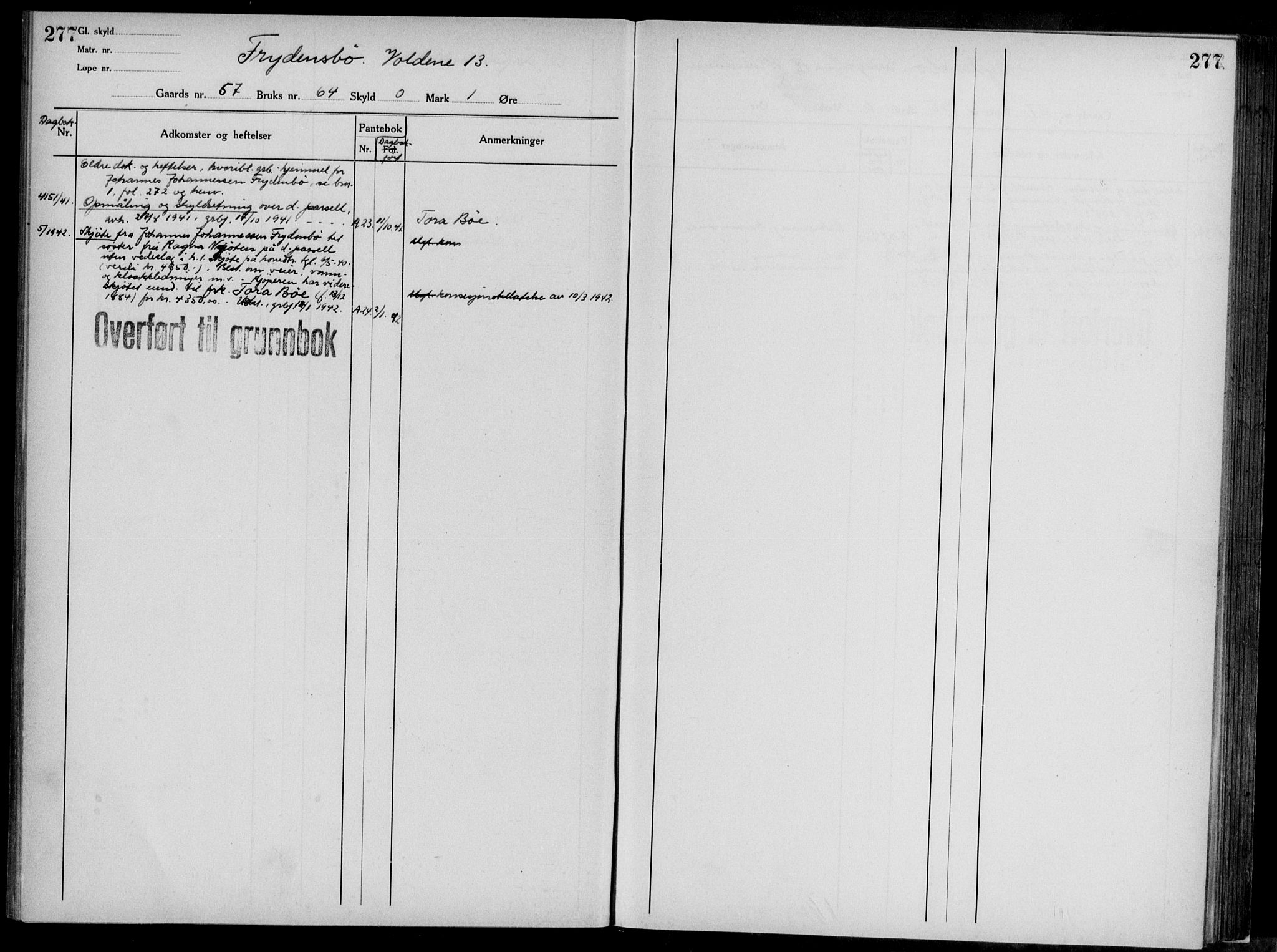 Midhordland sorenskriveri, AV/SAB-A-3001/1/G/Ga/Gab/L0117: Mortgage register no. II.A.b.117, p. 277