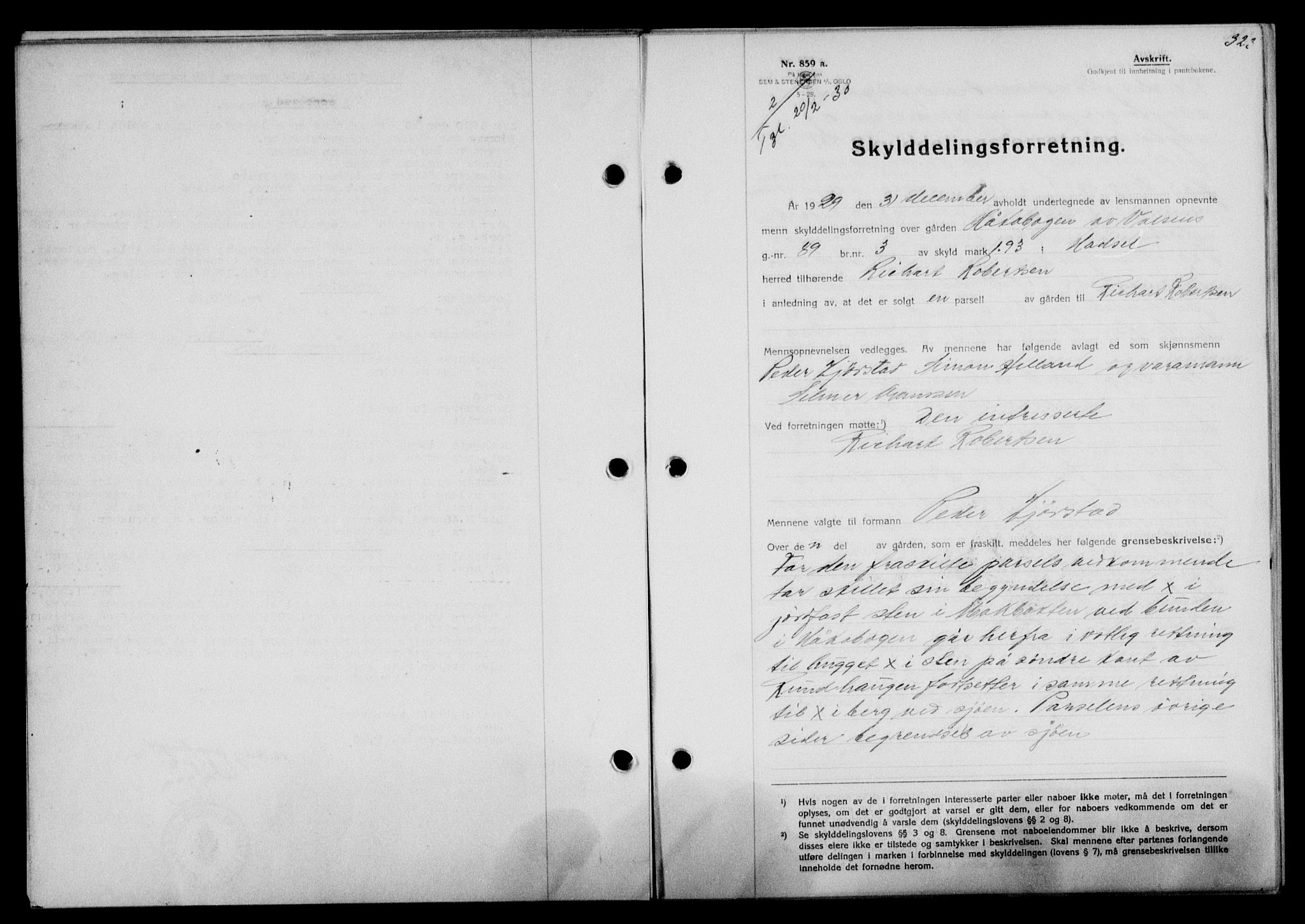 Vesterålen sorenskriveri, SAT/A-4180/1/2/2Ca/L0050: Mortgage book no. 43, 1929-1930, Deed date: 20.02.1930