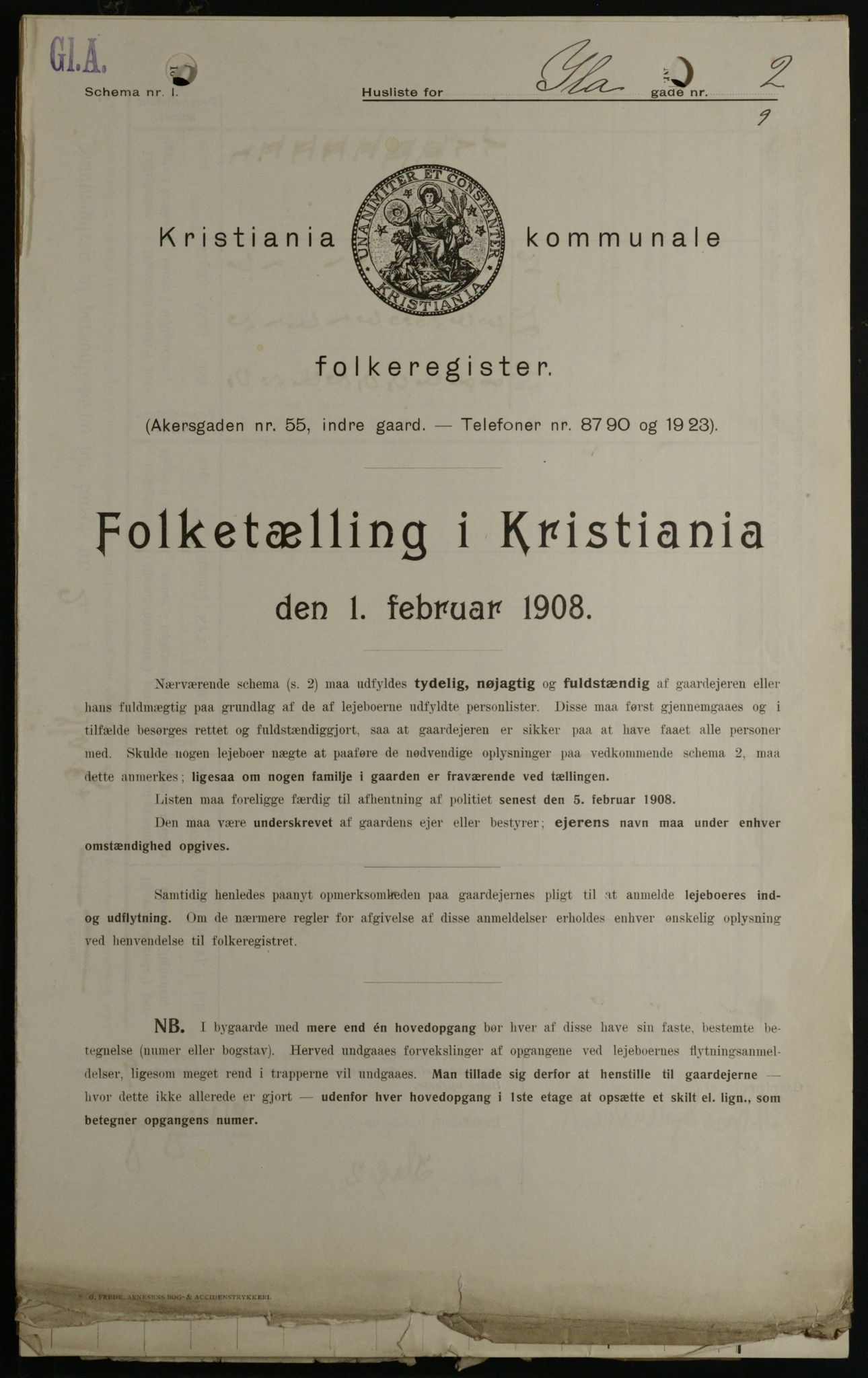 OBA, Municipal Census 1908 for Kristiania, 1908, p. 38794