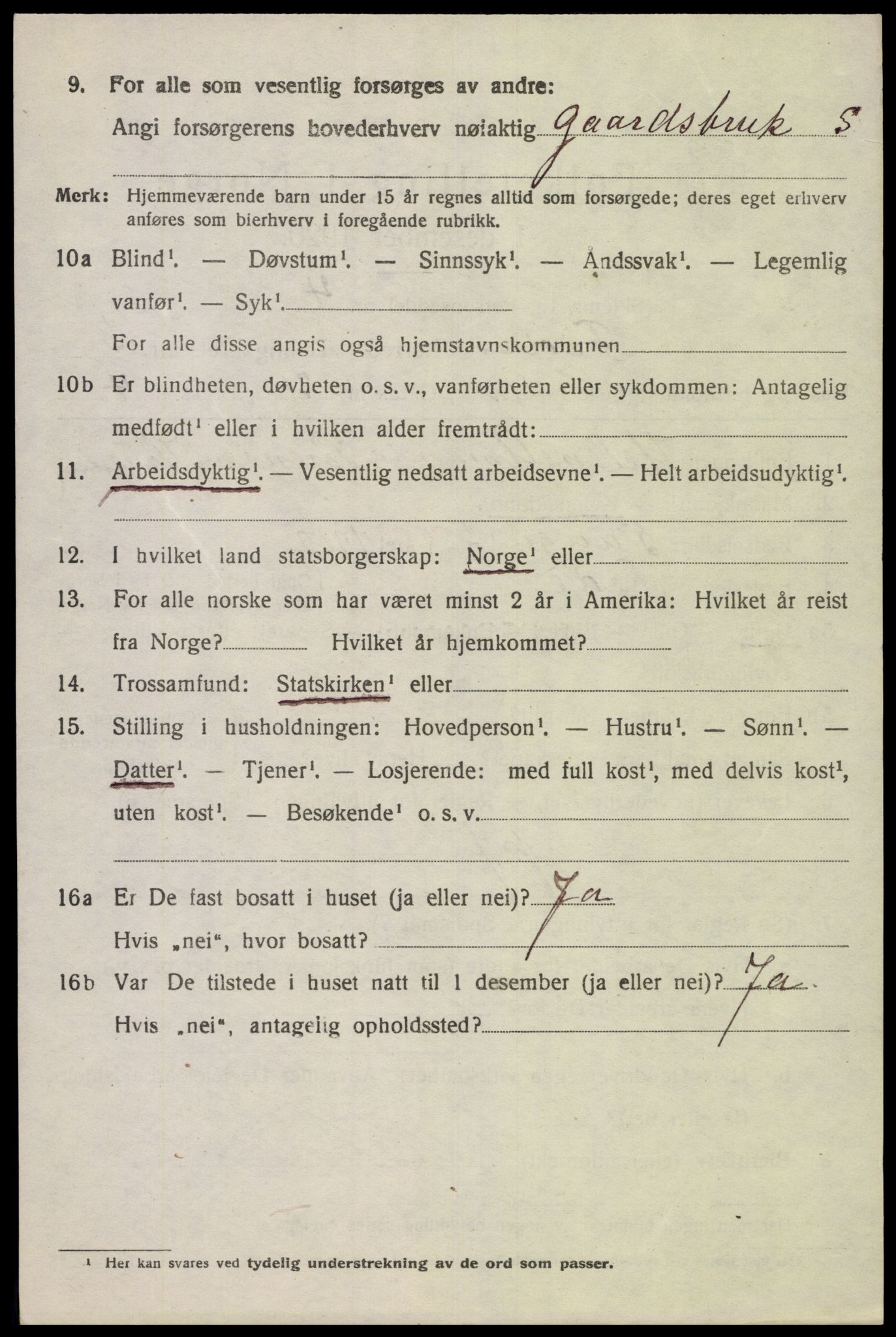 SAK, 1920 census for Feda, 1920, p. 1832