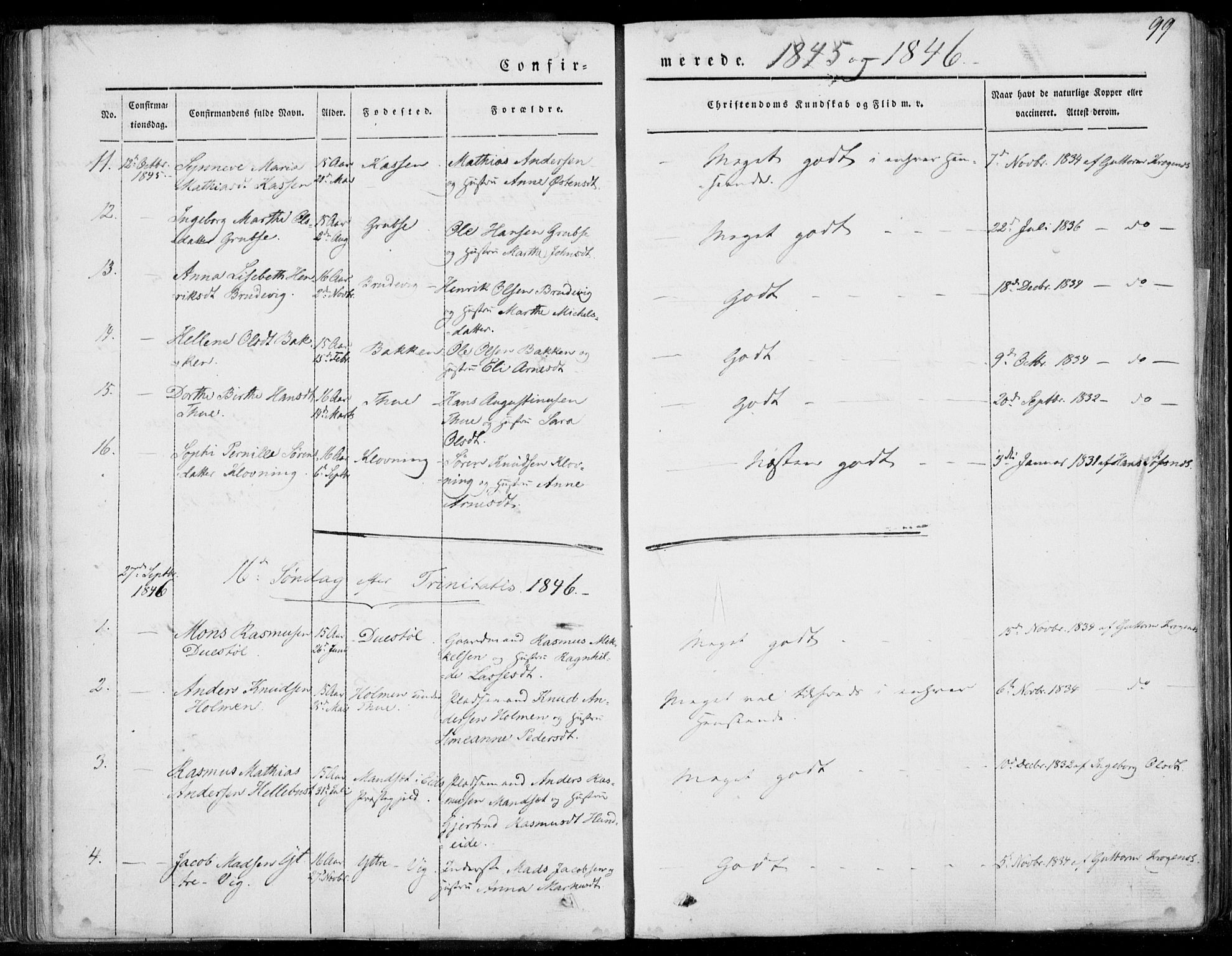 Ministerialprotokoller, klokkerbøker og fødselsregistre - Møre og Romsdal, SAT/A-1454/501/L0006: Parish register (official) no. 501A06, 1844-1868, p. 99