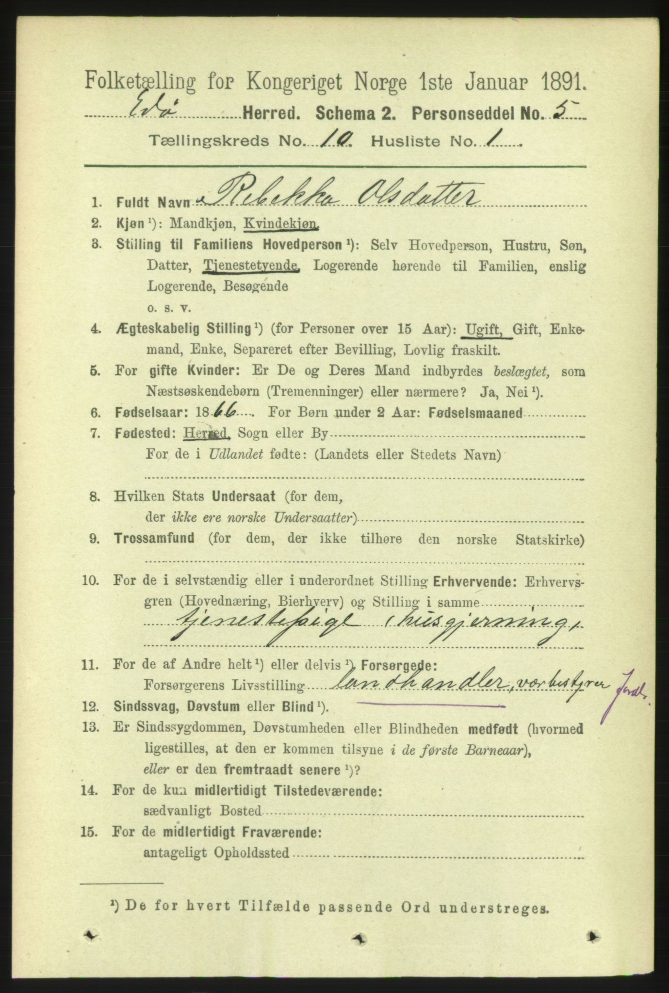 RA, 1891 census for 1573 Edøy, 1891, p. 2642