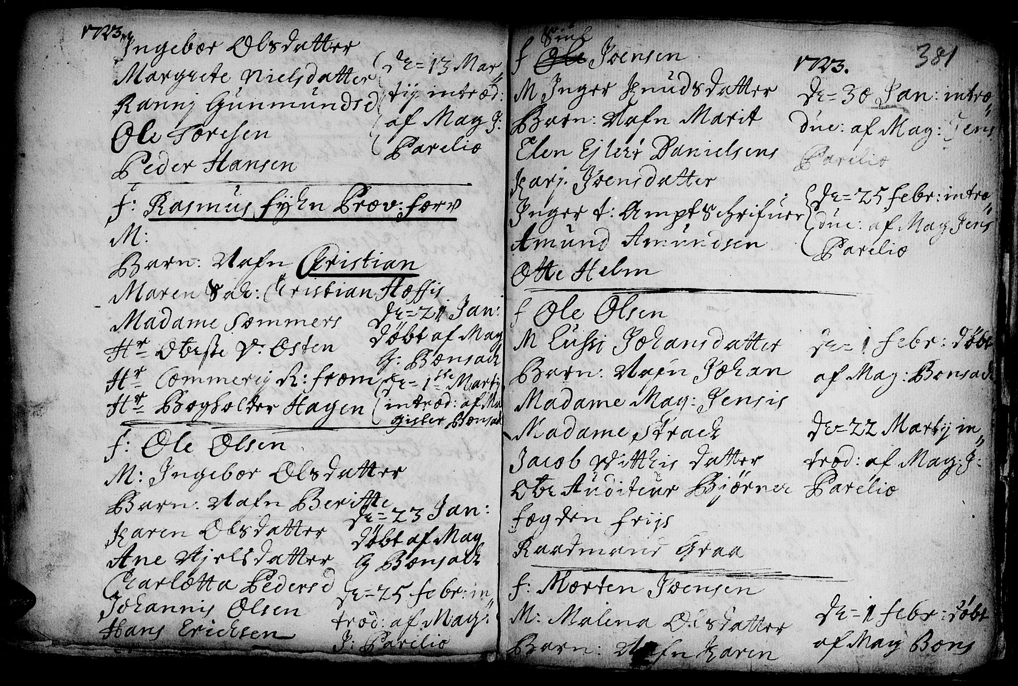 Ministerialprotokoller, klokkerbøker og fødselsregistre - Sør-Trøndelag, AV/SAT-A-1456/601/L0035: Parish register (official) no. 601A03, 1713-1728, p. 381