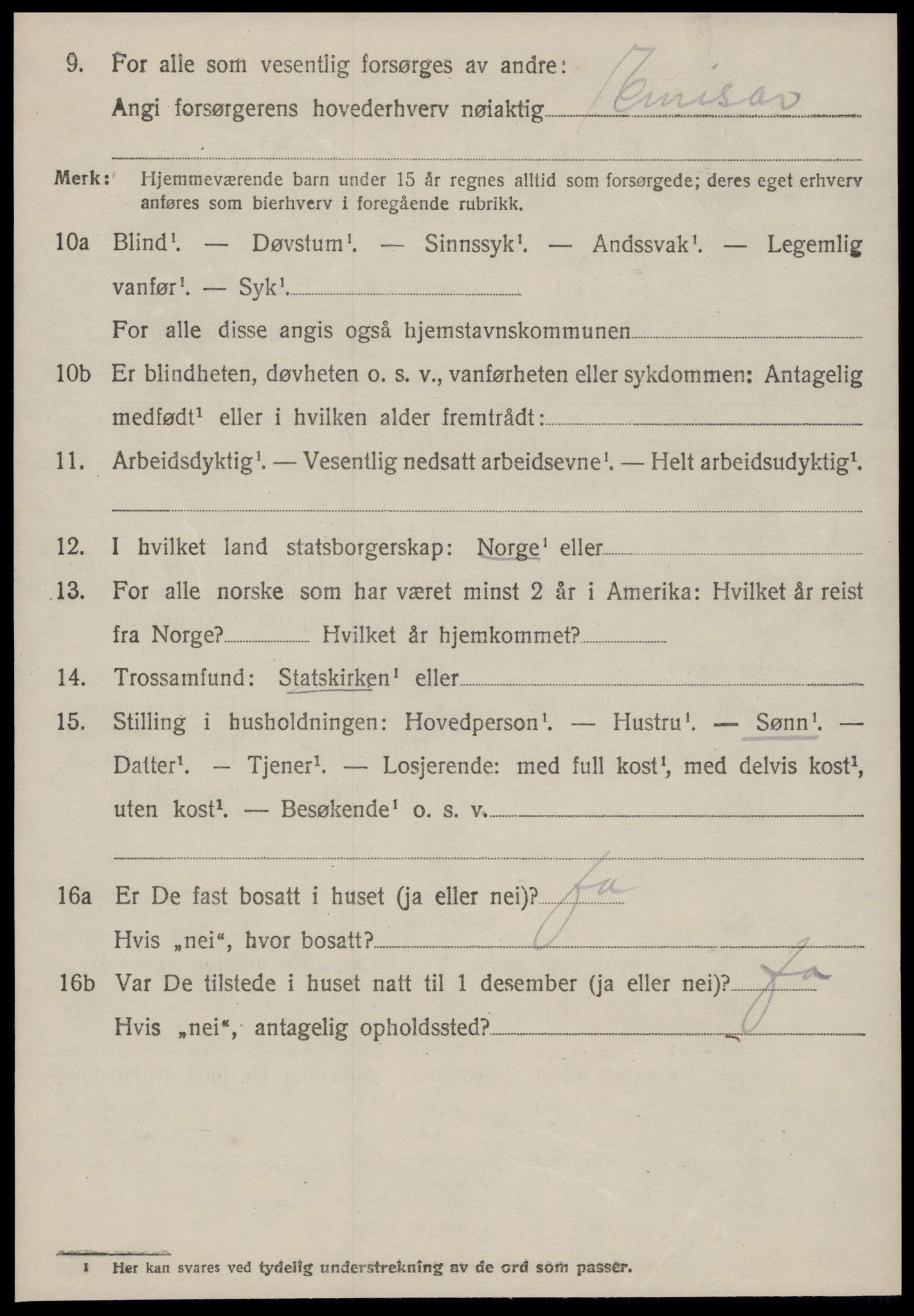 SAT, 1920 census for Sunndal, 1920, p. 1895