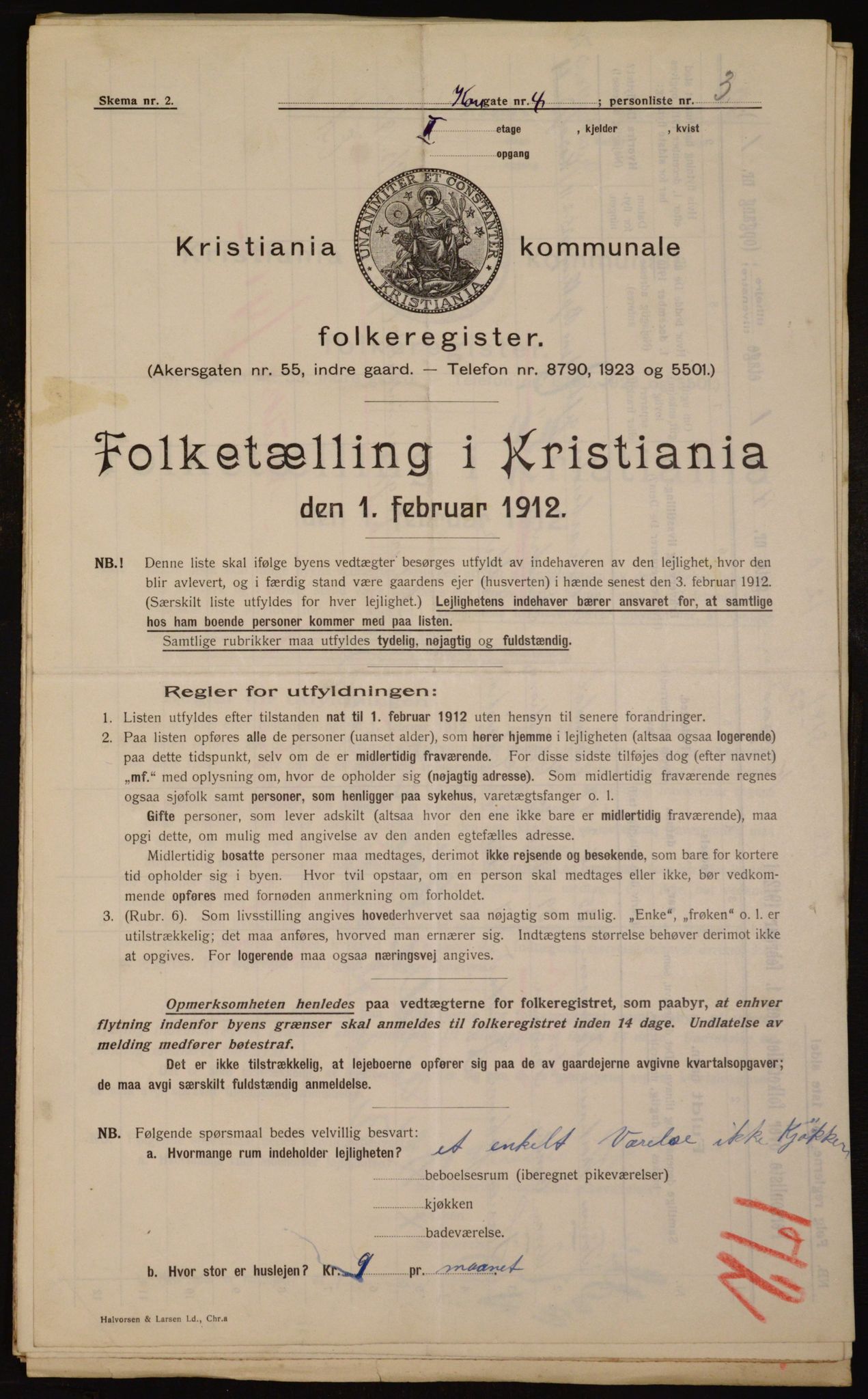 OBA, Municipal Census 1912 for Kristiania, 1912, p. 53693