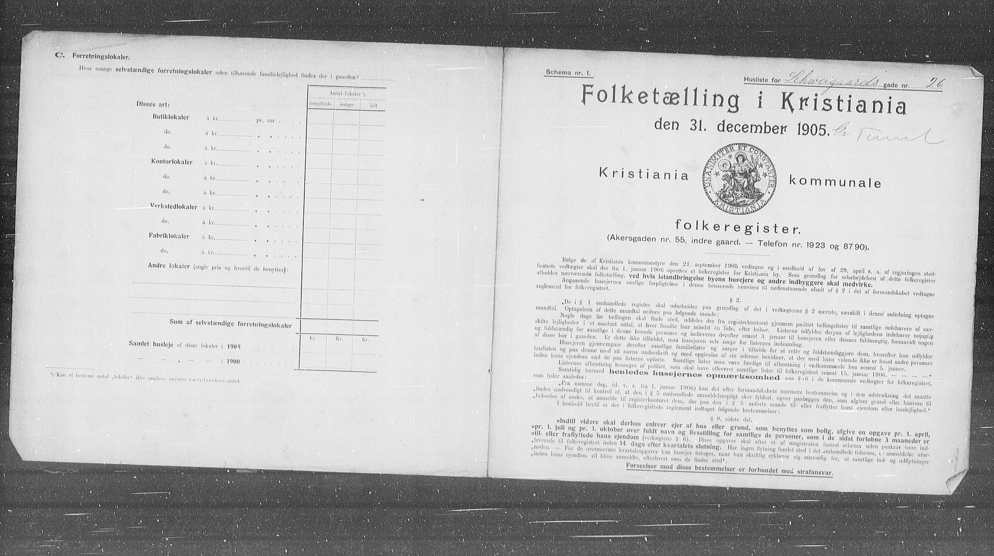 OBA, Municipal Census 1905 for Kristiania, 1905, p. 47181