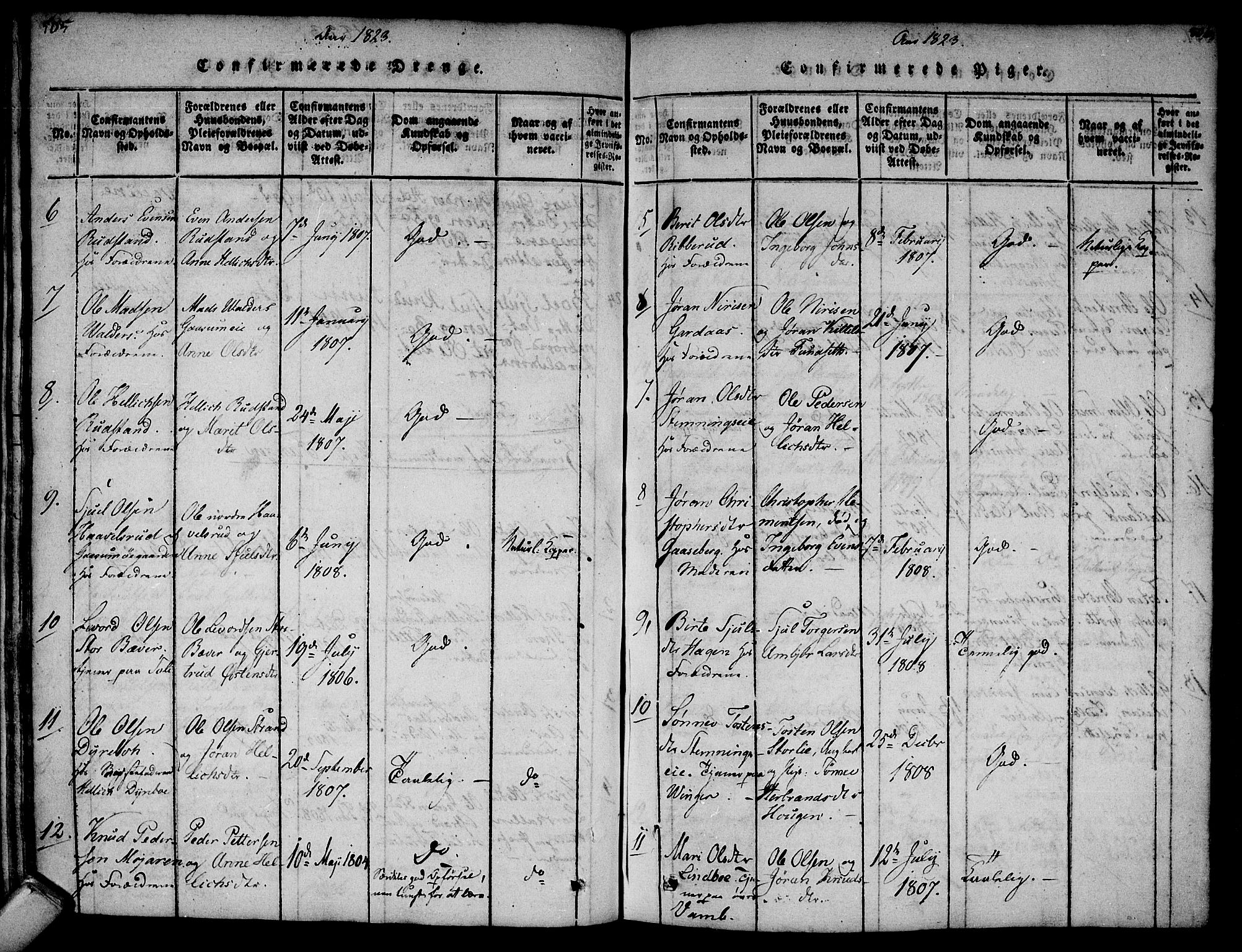 Flesberg kirkebøker, AV/SAKO-A-18/F/Fa/L0005: Parish register (official) no. I 5, 1816-1834, p. 505-506