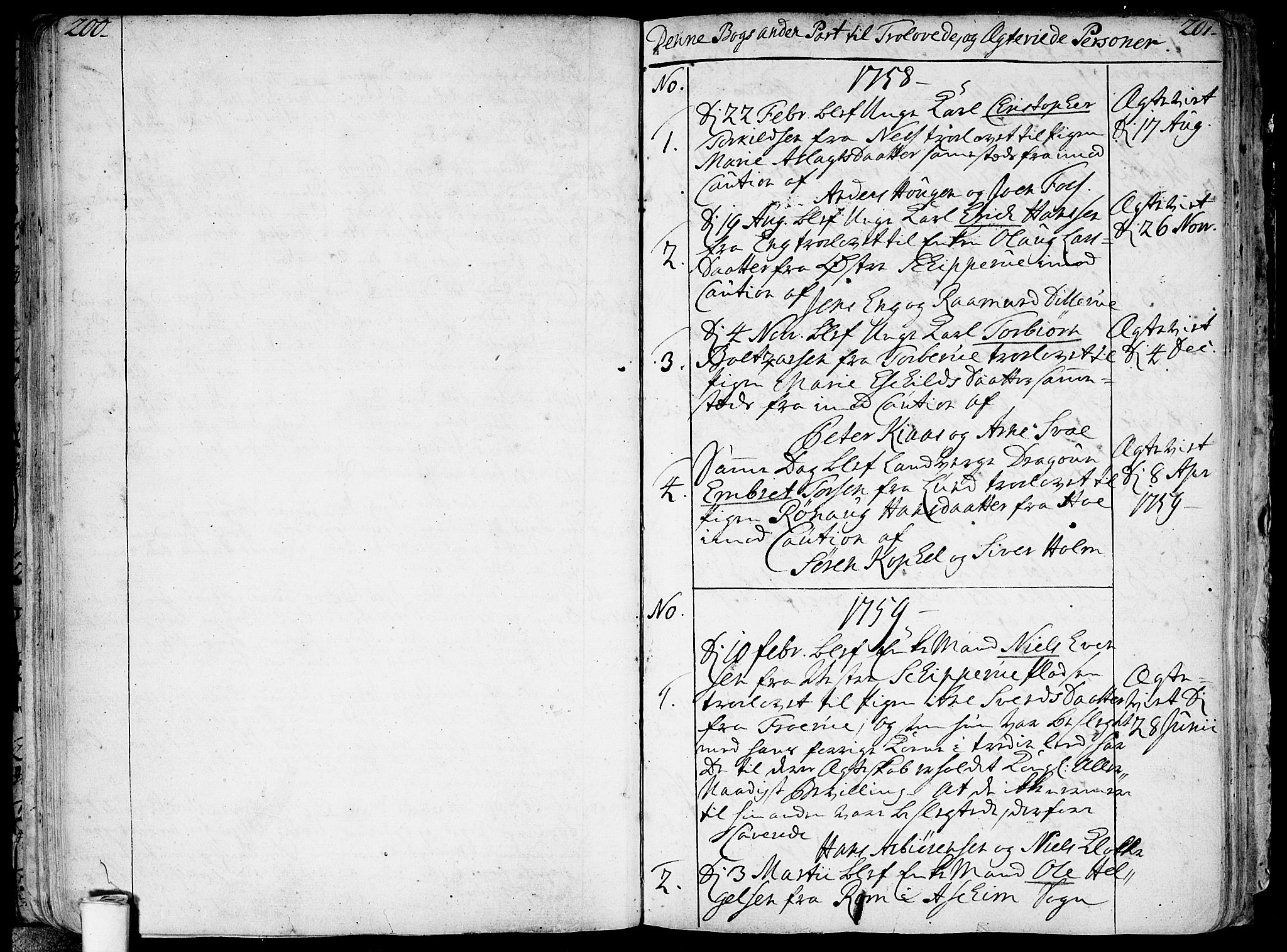 Skiptvet prestekontor Kirkebøker, SAO/A-20009/F/Fa/L0003: Parish register (official) no. 3, 1758-1793, p. 200-201
