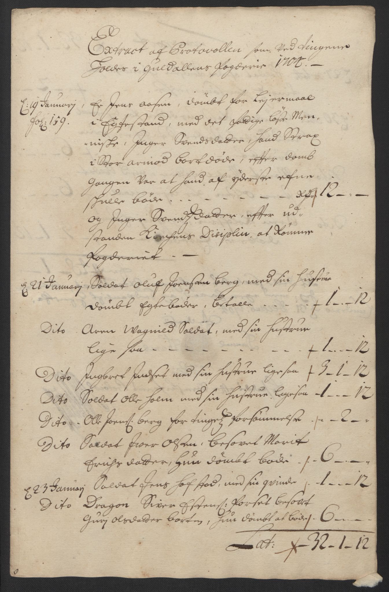 Rentekammeret inntil 1814, Reviderte regnskaper, Fogderegnskap, RA/EA-4092/R60/L3954: Fogderegnskap Orkdal og Gauldal, 1704, p. 392