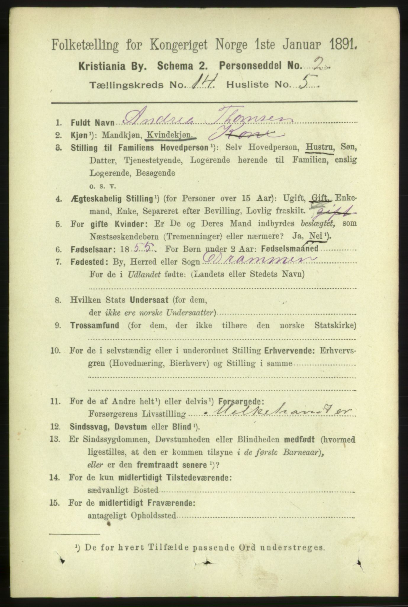 RA, 1891 census for 0301 Kristiania, 1891, p. 6804